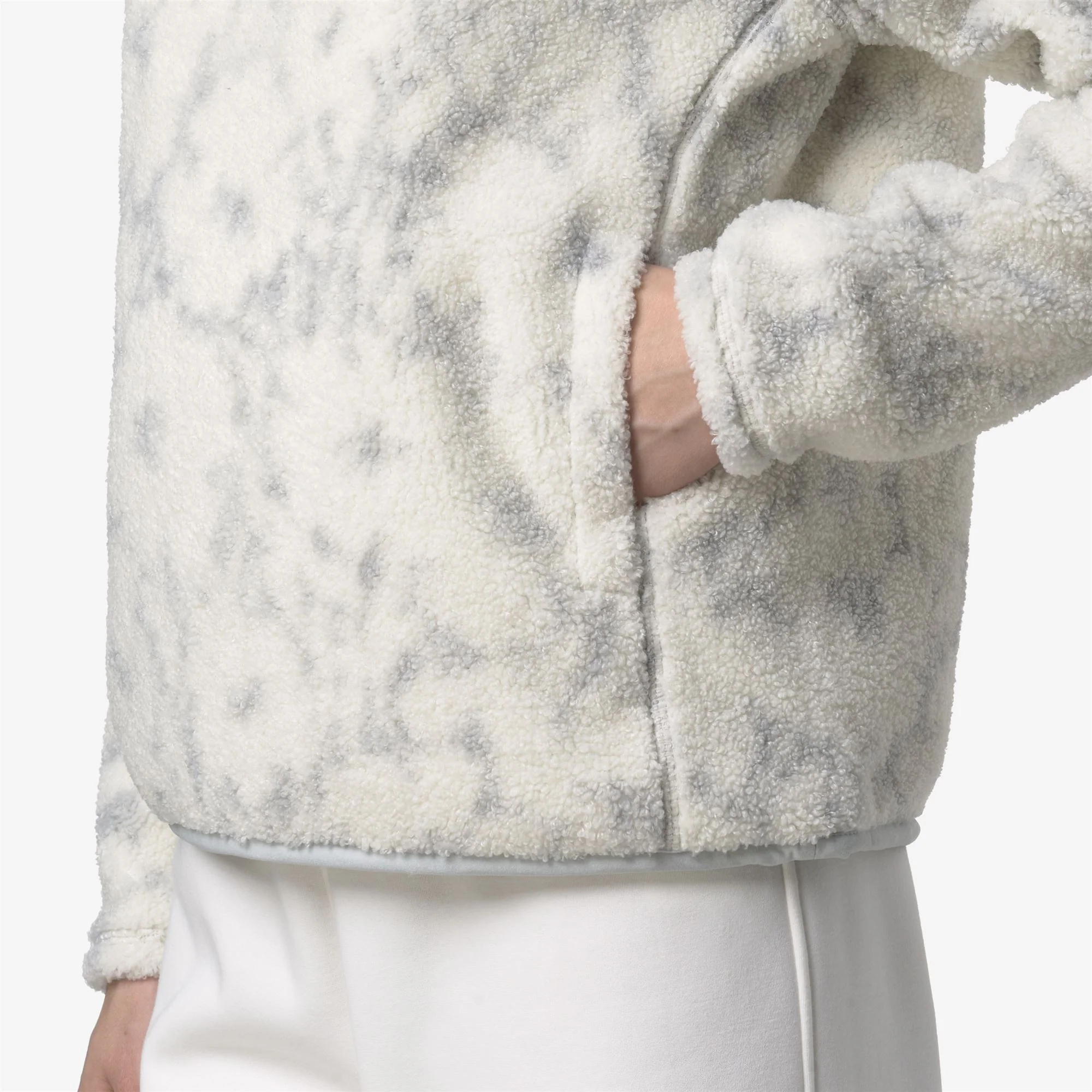 BENEDICTE ORSETTO PRINT - Fleece - Pull  Over - Woman - ECRU-GREY FLOWERS - Image 2