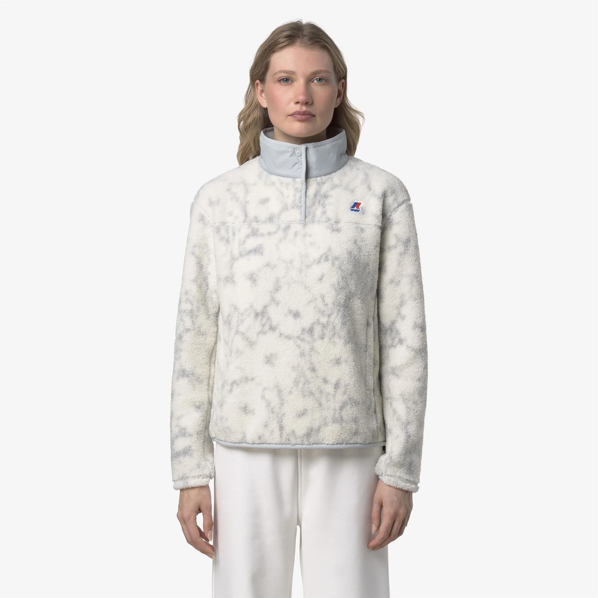 BENEDICTE ORSETTO PRINT - Fleece - Pull  Over - Woman - ECRU-GREY FLOWERS - Image 3