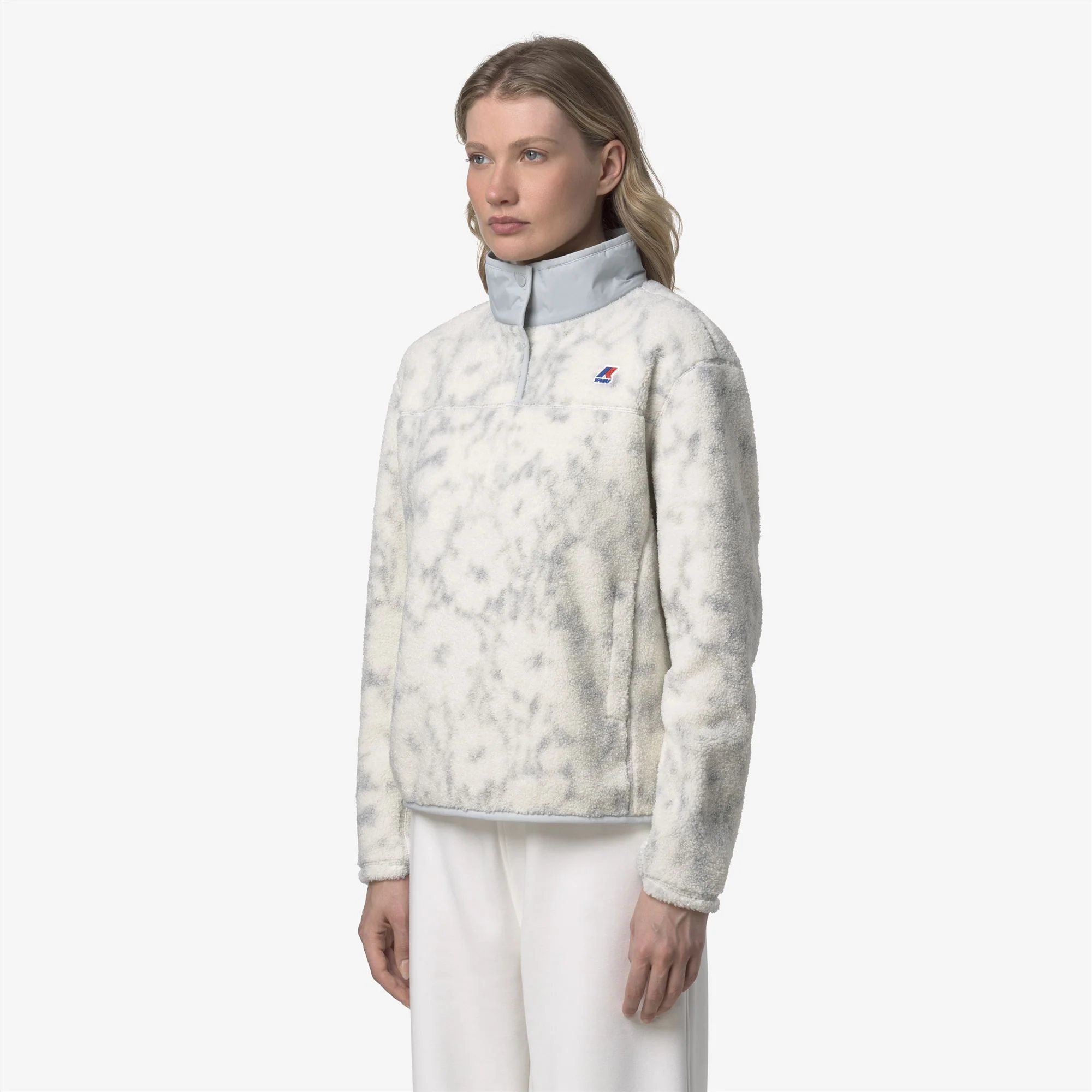 BENEDICTE ORSETTO PRINT - Fleece - Pull  Over - Woman - ECRU-GREY FLOWERS - Image 4