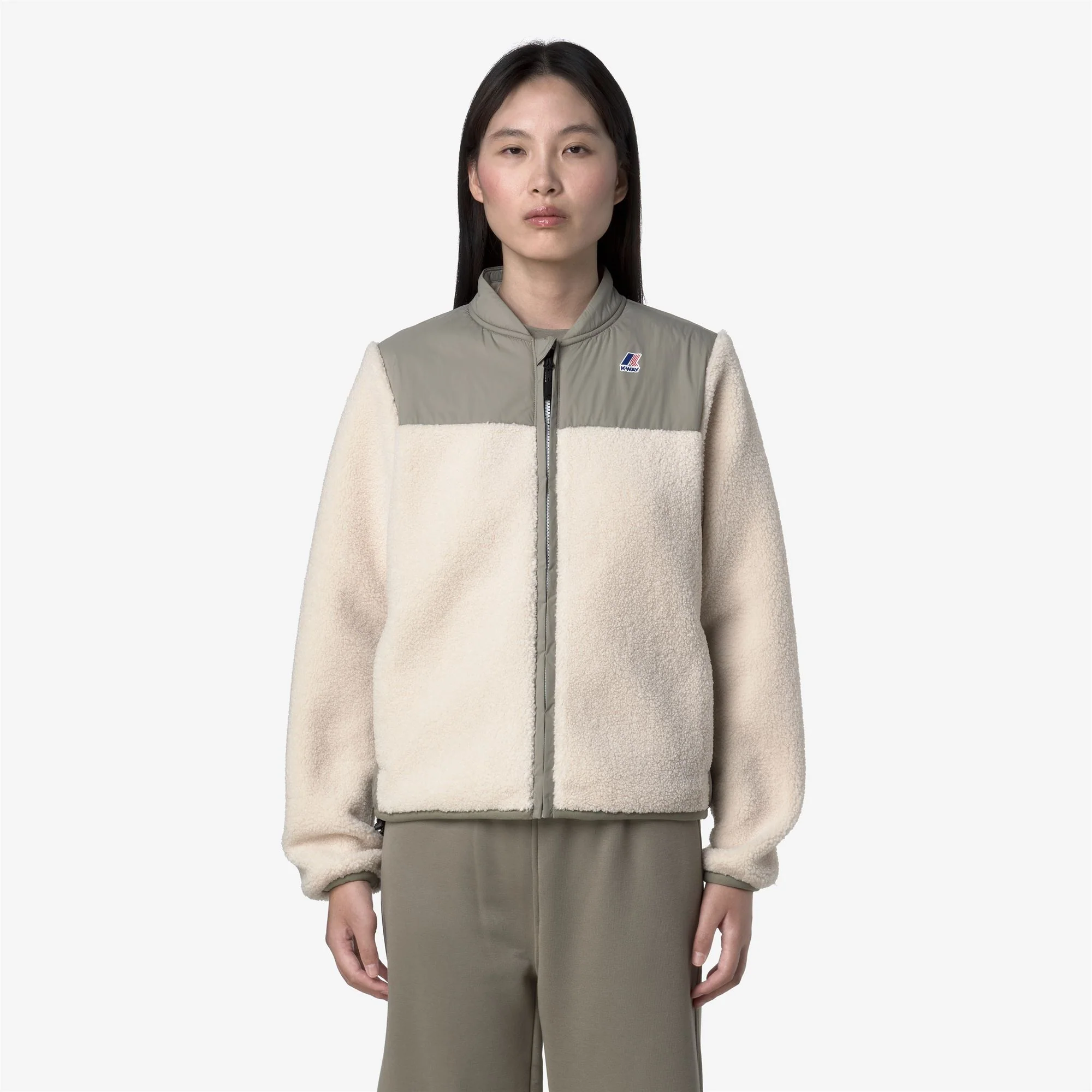 BERNARDINE 4.0 ORSETTO - Fleece - Jacket - Woman - GREEN OAK-ECRU - Image 3