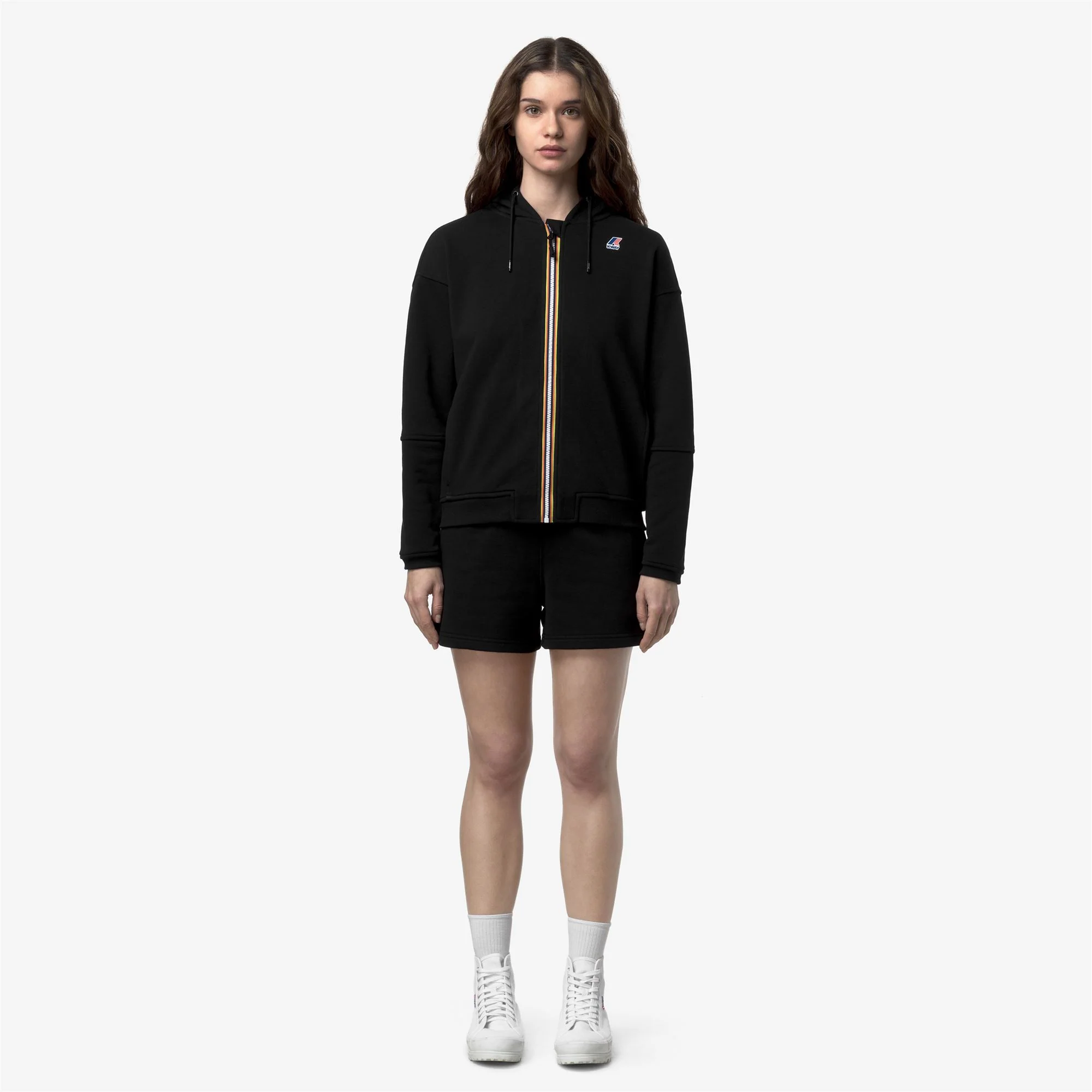 LARA POLY COTTON - Fleece - Jumper - Woman - BLACK PURE - Image 3