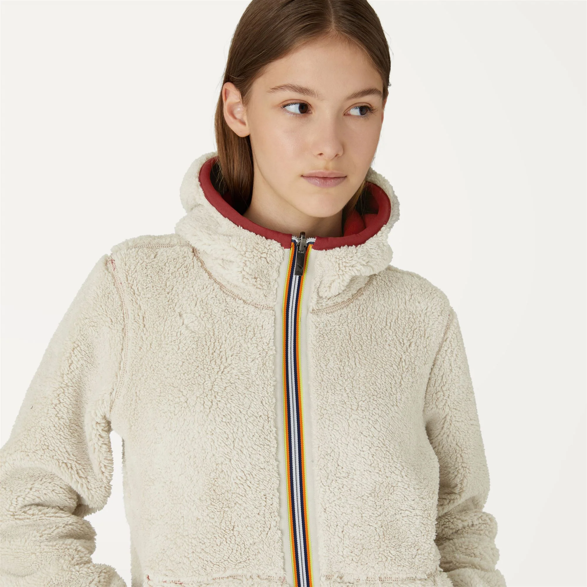 LILY POLAR REVERSIBLE - Fleece - Jacket - Woman - RED DK TOMATO-BEIGE GREY - Image 3