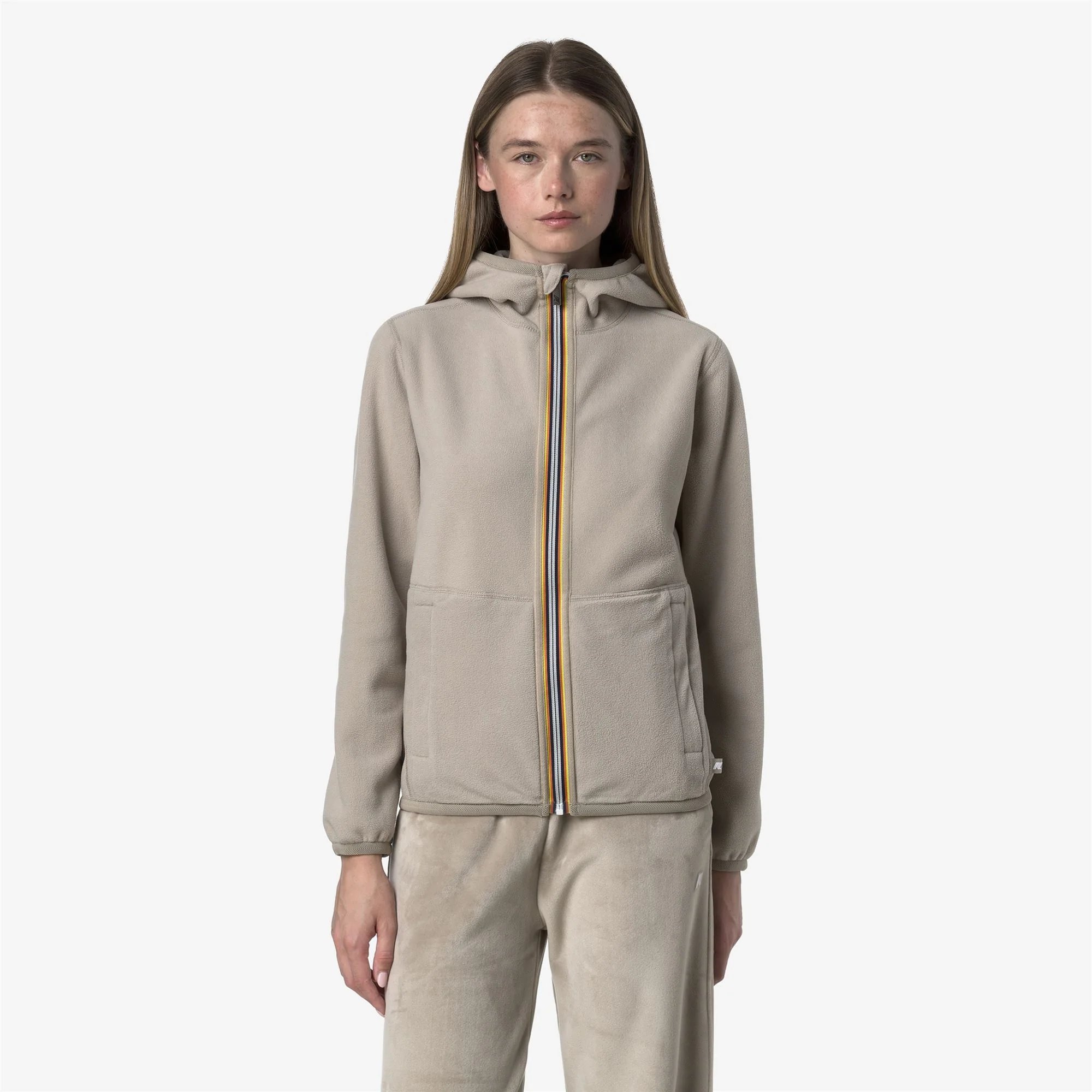 LILY VELOUR POLAR REVERSIBLE - Fleece - Jacket - Woman - BEIGE CASHMERE-BEIGE CASHMERE - Image 3