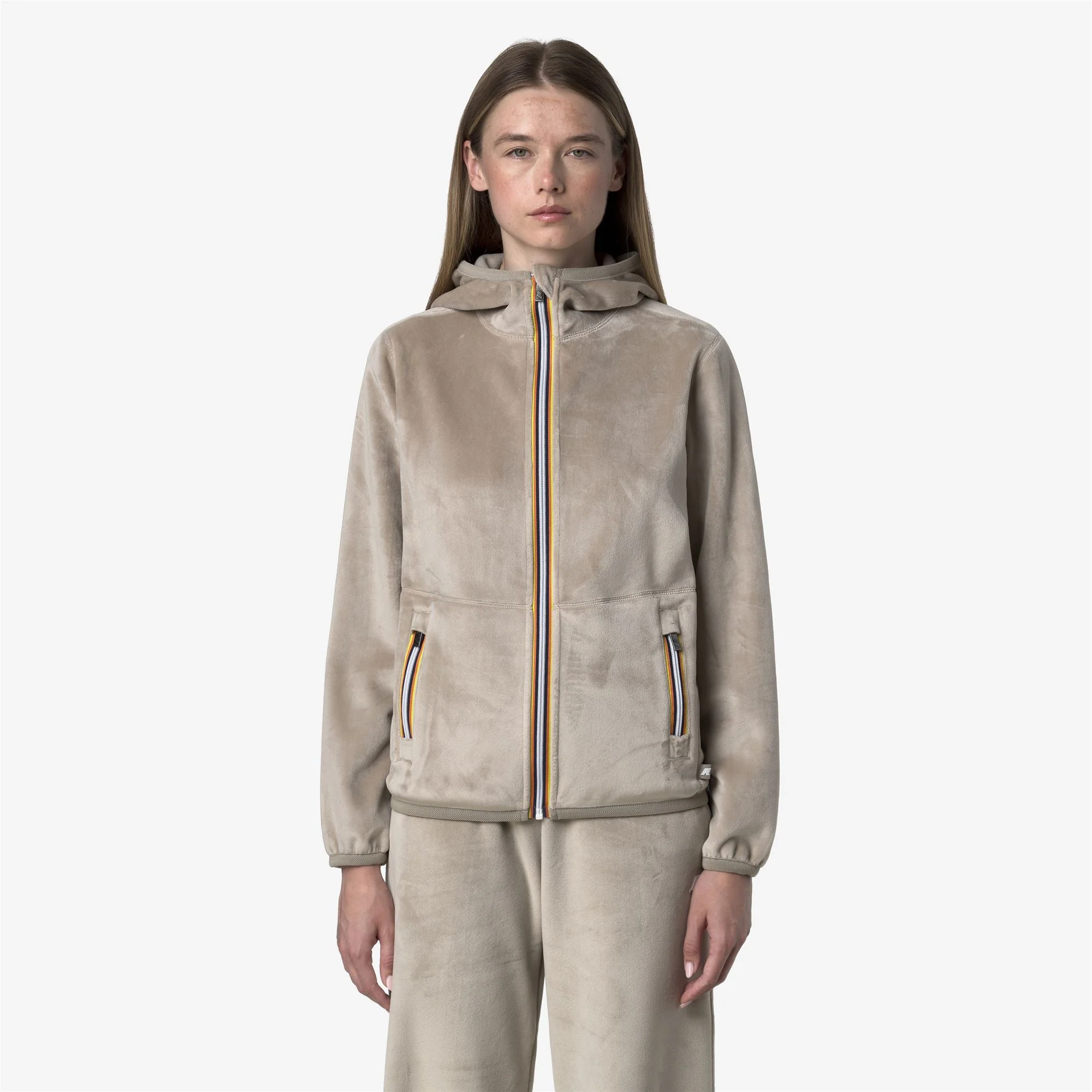 LILY VELOUR POLAR REVERSIBLE - Fleece - Jacket - Woman - BEIGE CASHMERE-BEIGE CASHMERE - Image 4