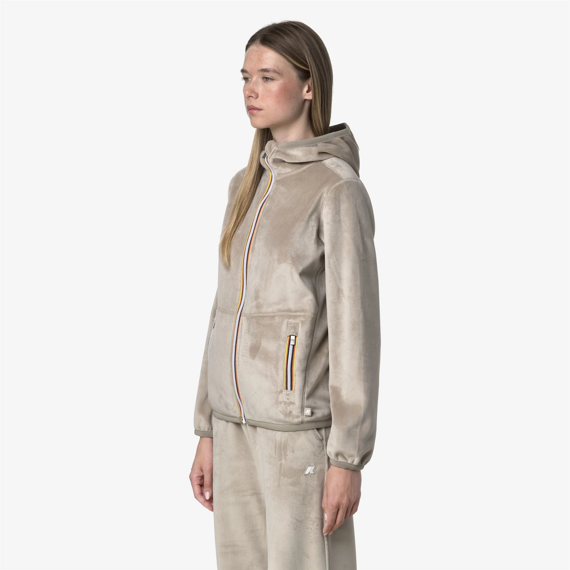 LILY VELOUR POLAR REVERSIBLE - Fleece - Jacket - Woman - BEIGE CASHMERE-BEIGE CASHMERE - Image 5