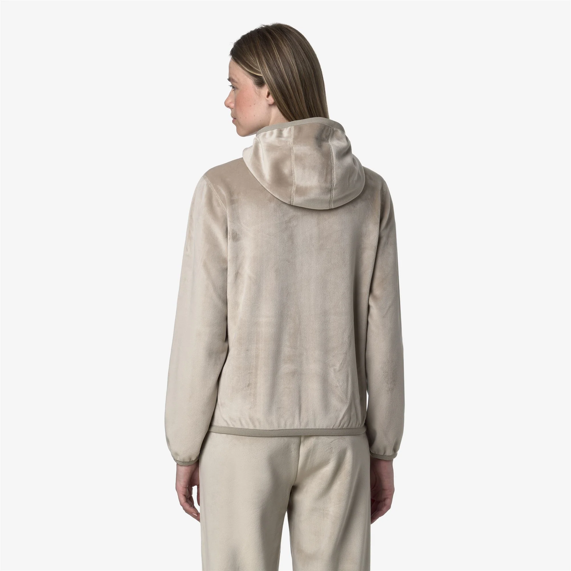 LILY VELOUR POLAR REVERSIBLE - Fleece - Jacket - Woman - BEIGE CASHMERE-BEIGE CASHMERE - Image 6