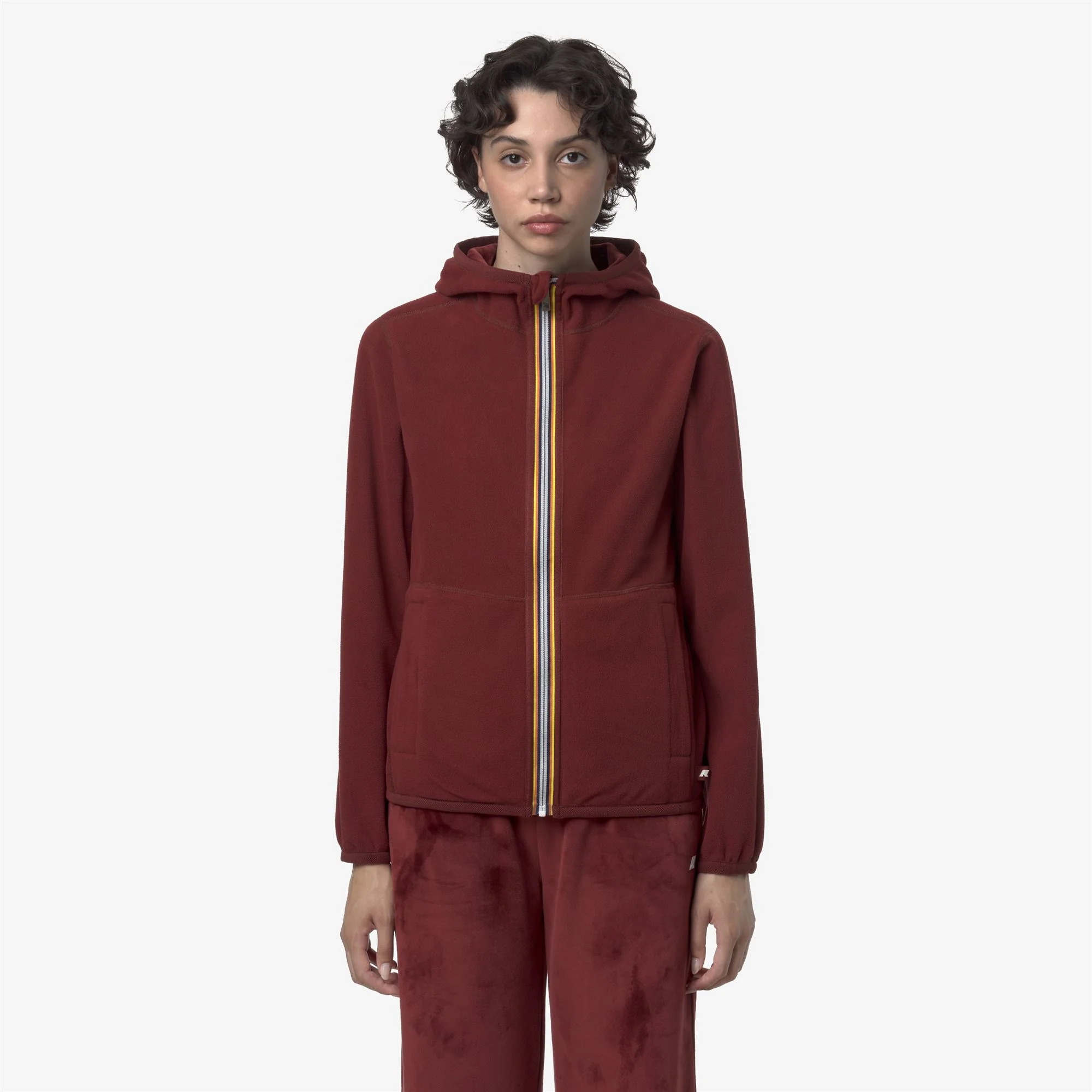 LILY VELOUR POLAR REVERSIBLE - Fleece - Jacket - Woman - RED SYRAH COMBO - Image 3