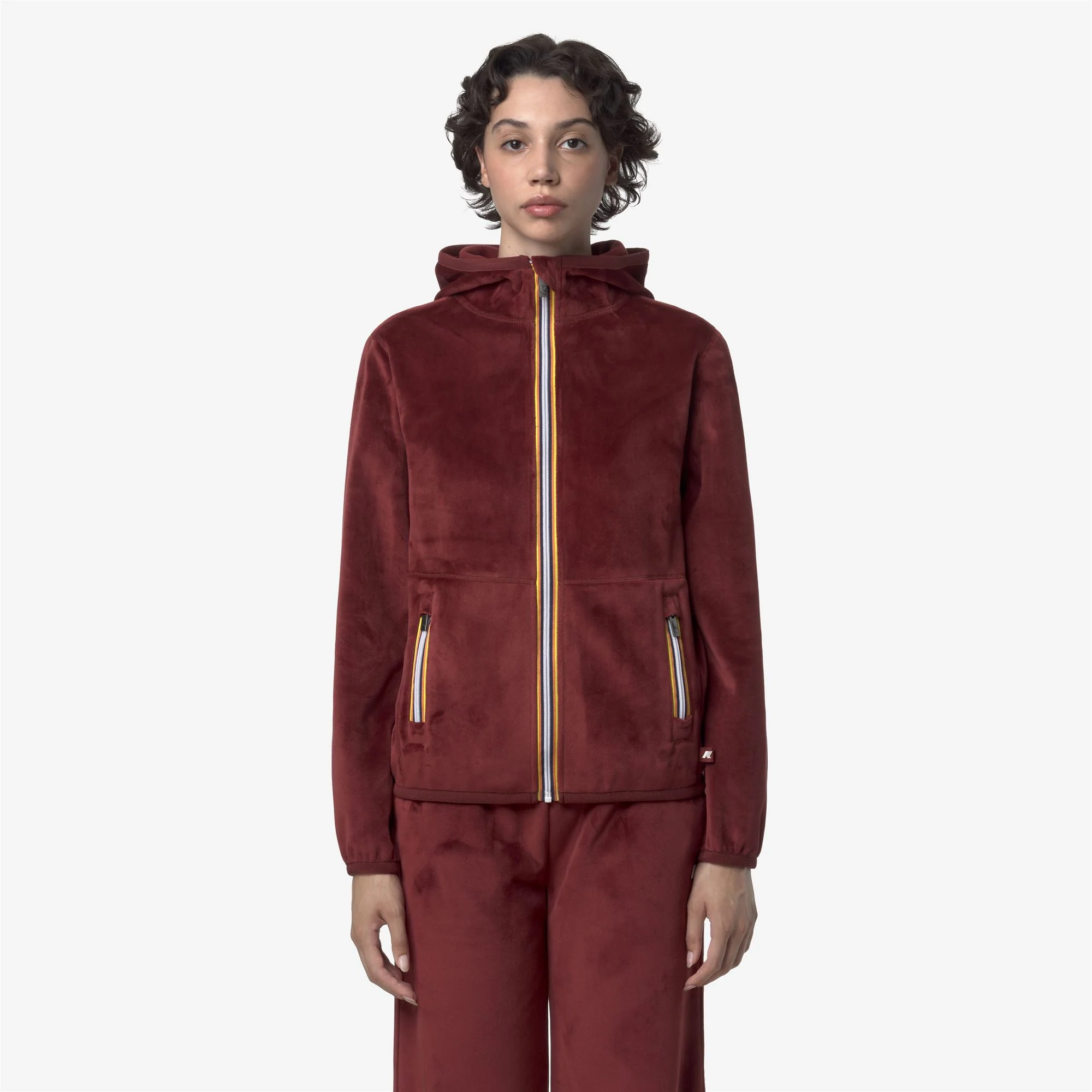 LILY VELOUR POLAR REVERSIBLE - Fleece - Jacket - Woman - RED SYRAH COMBO - Image 4