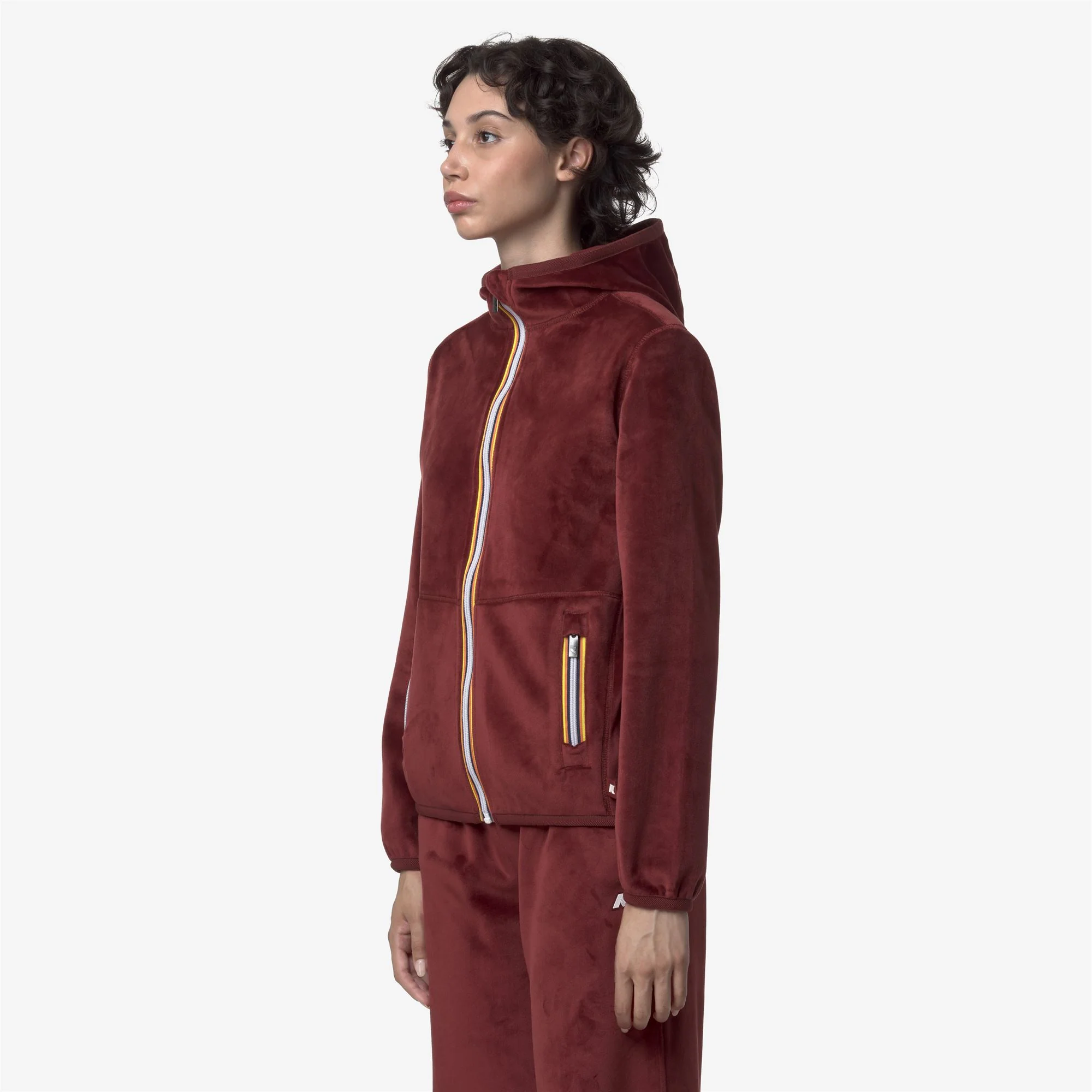 LILY VELOUR POLAR REVERSIBLE - Fleece - Jacket - Woman - RED SYRAH COMBO - Image 5