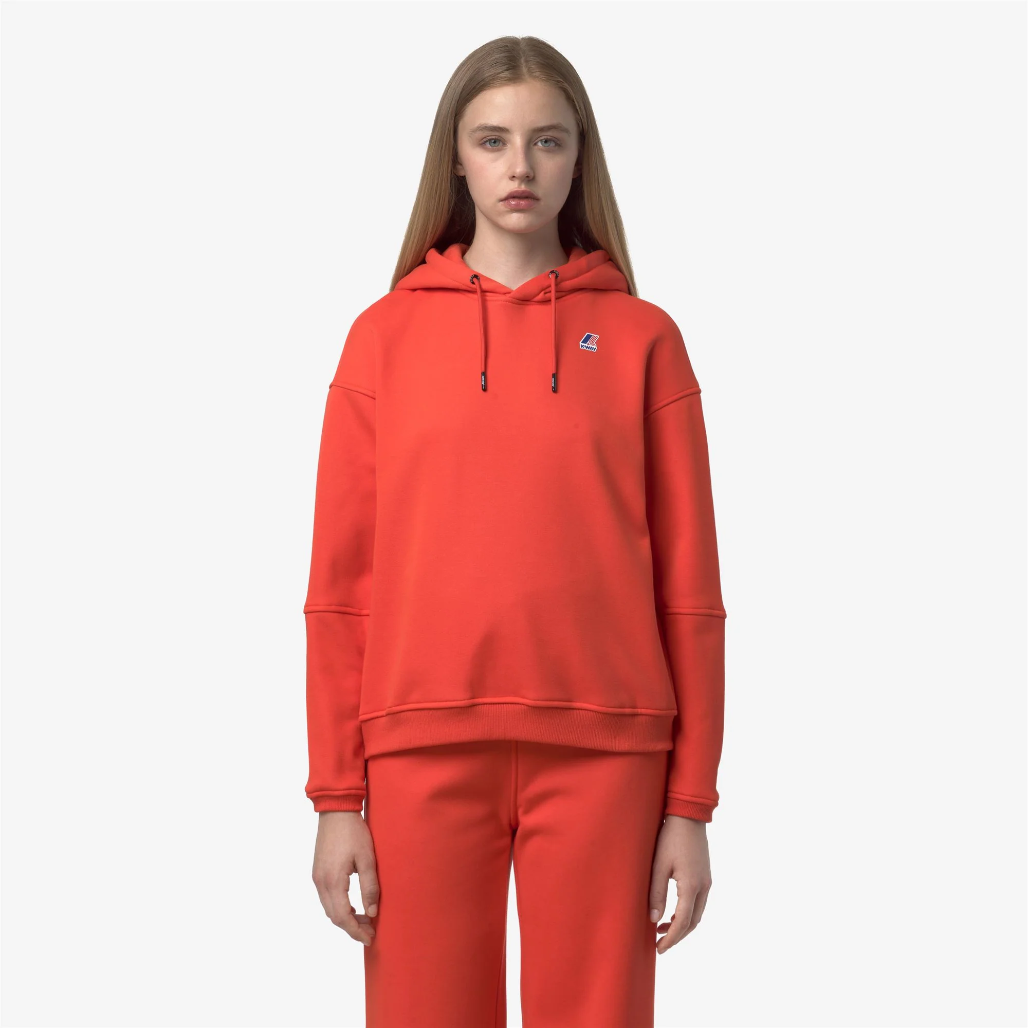 NINETTE BRUSHED PC - Fleece - Hoodie - Woman - ORANGE FIESTA - Image 3