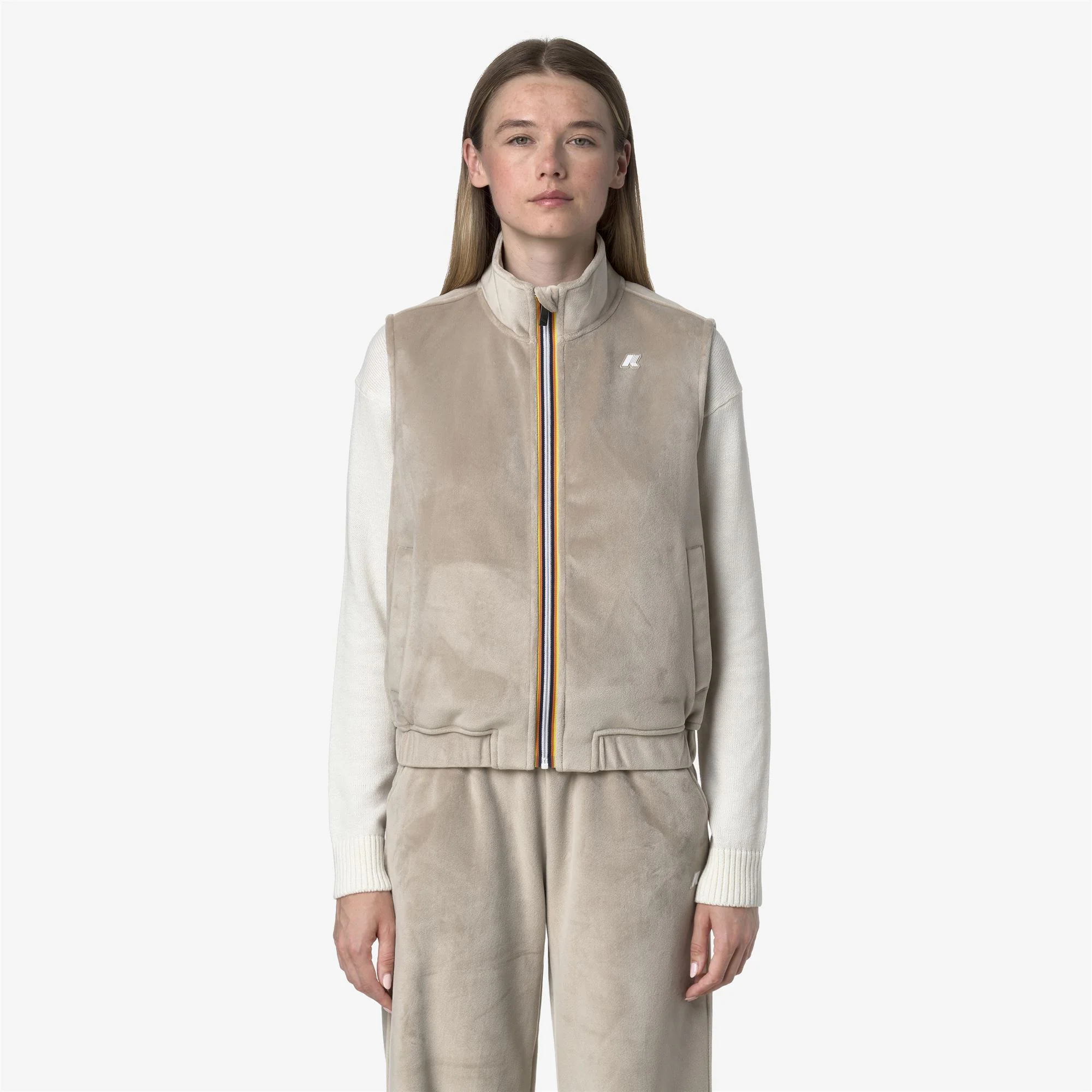 VIVIELME VELOUR POLAR - Fleece - Vest - Woman - BEIGE CASHMERE-BEIGE CASHMERE - Image 3