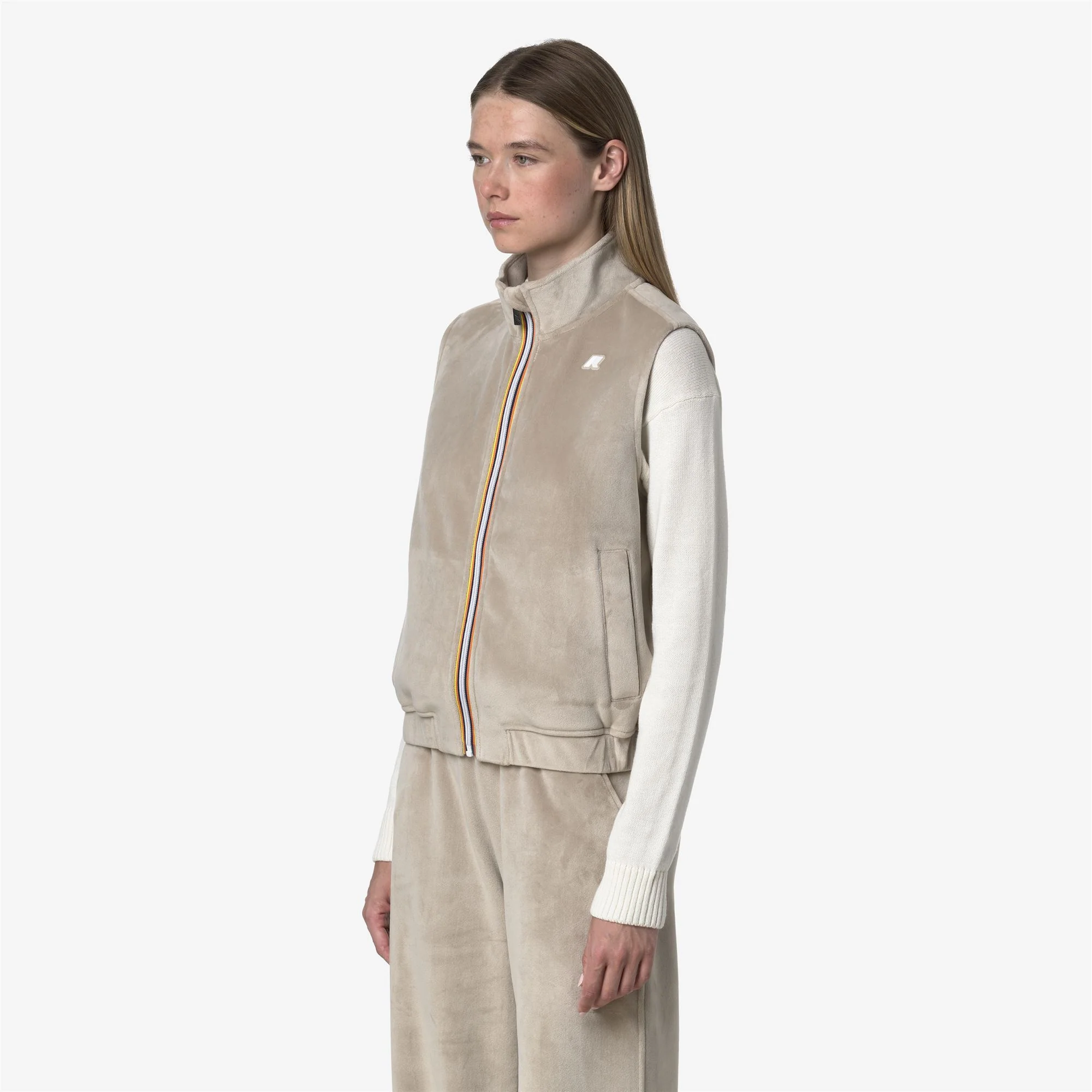 VIVIELME VELOUR POLAR - Fleece - Vest - Woman - BEIGE CASHMERE-BEIGE CASHMERE - Image 4