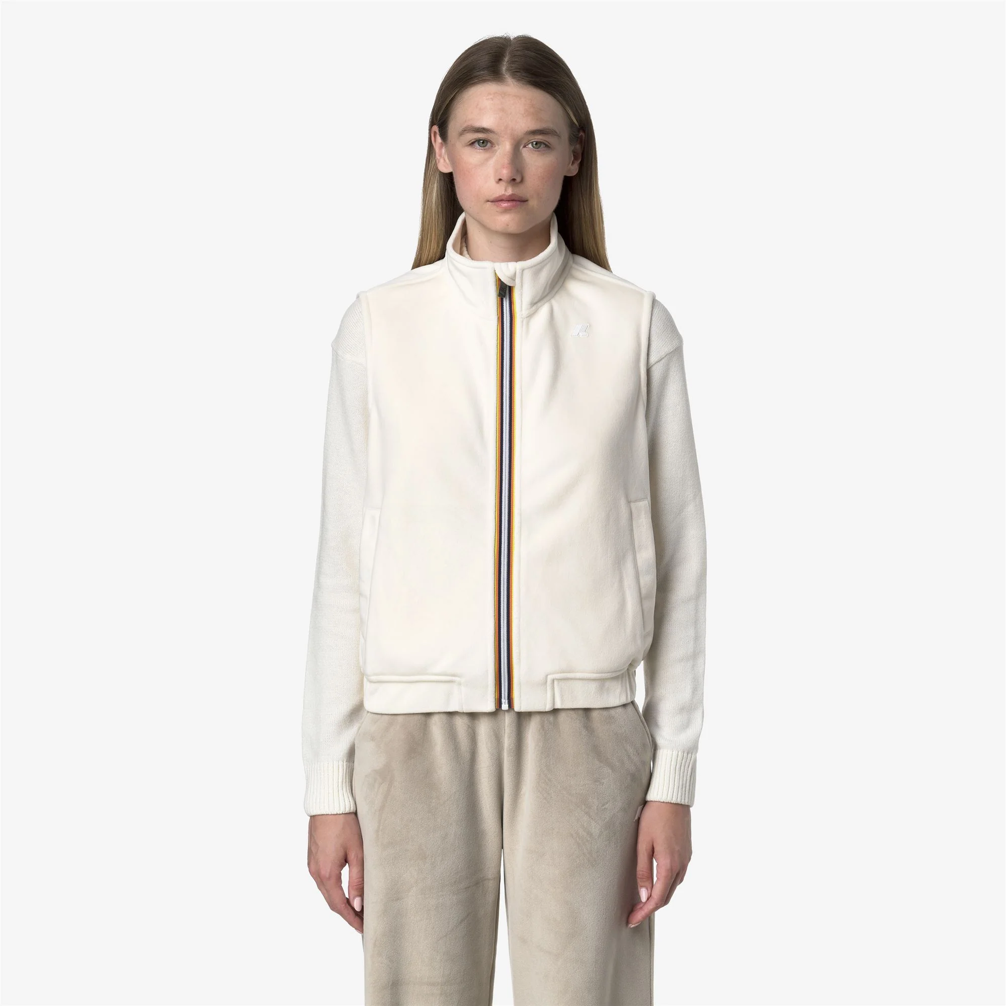 VIVIELME VELOUR POLAR - Fleece - Vest - Woman - WHITE G-WHITE G - Image 3