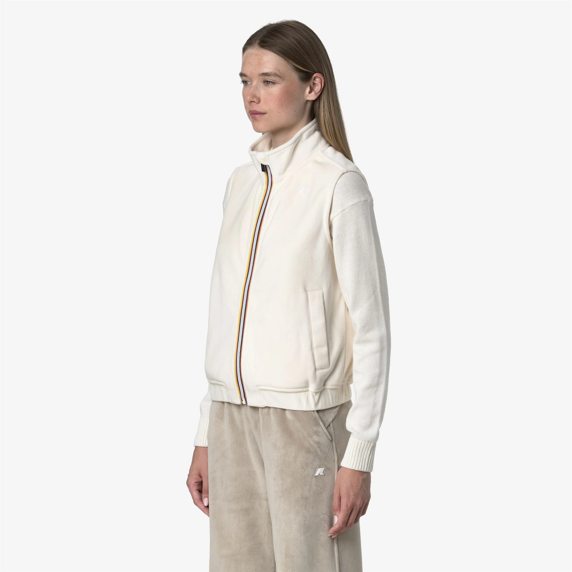 VIVIELME VELOUR POLAR - Fleece - Vest - Woman - WHITE G-WHITE G - Image 4