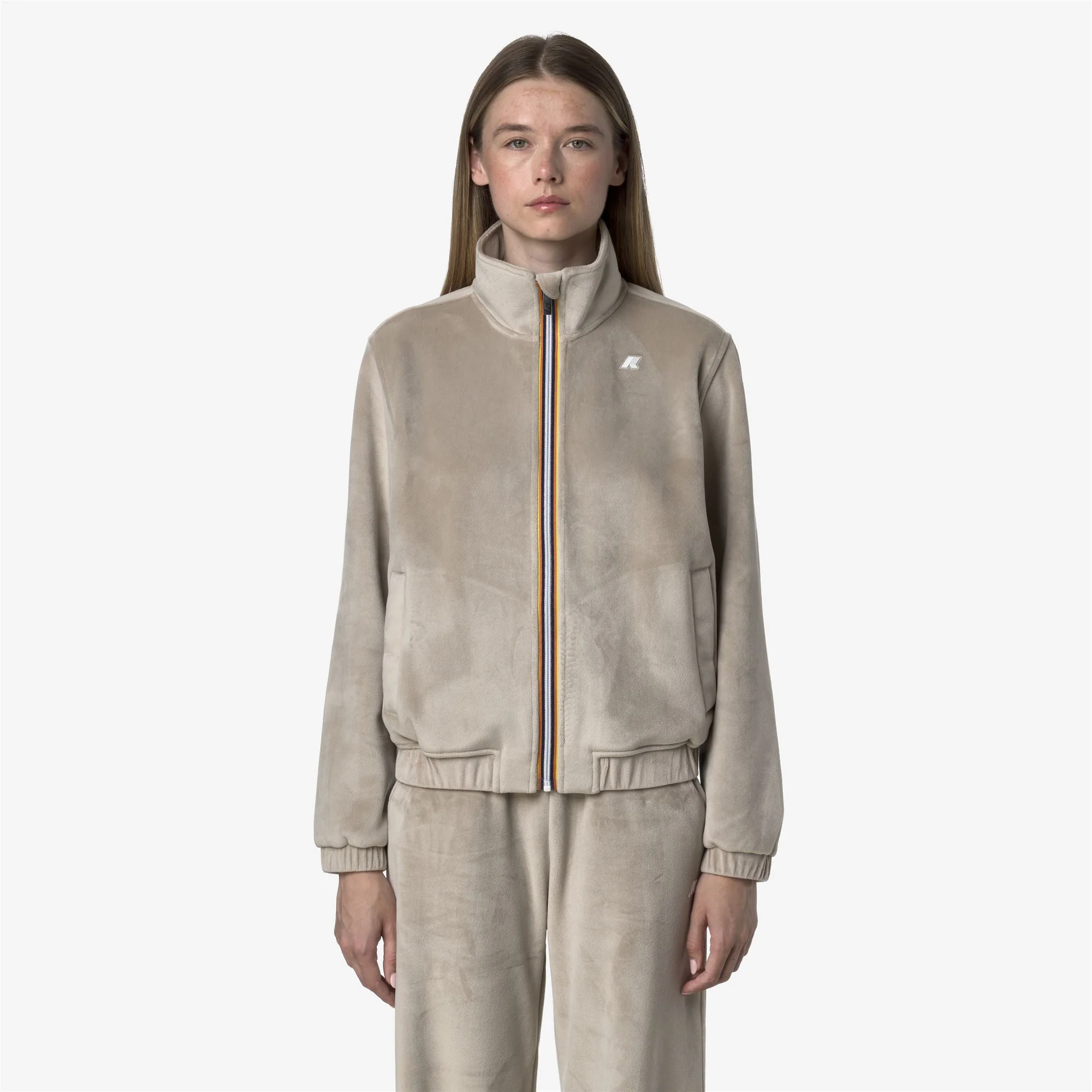 VIVIETTE VELOUR POLAR - Fleece - Jacket - Woman - BEIGE CASHMERE-BEIGE CASHMERE - Image 3