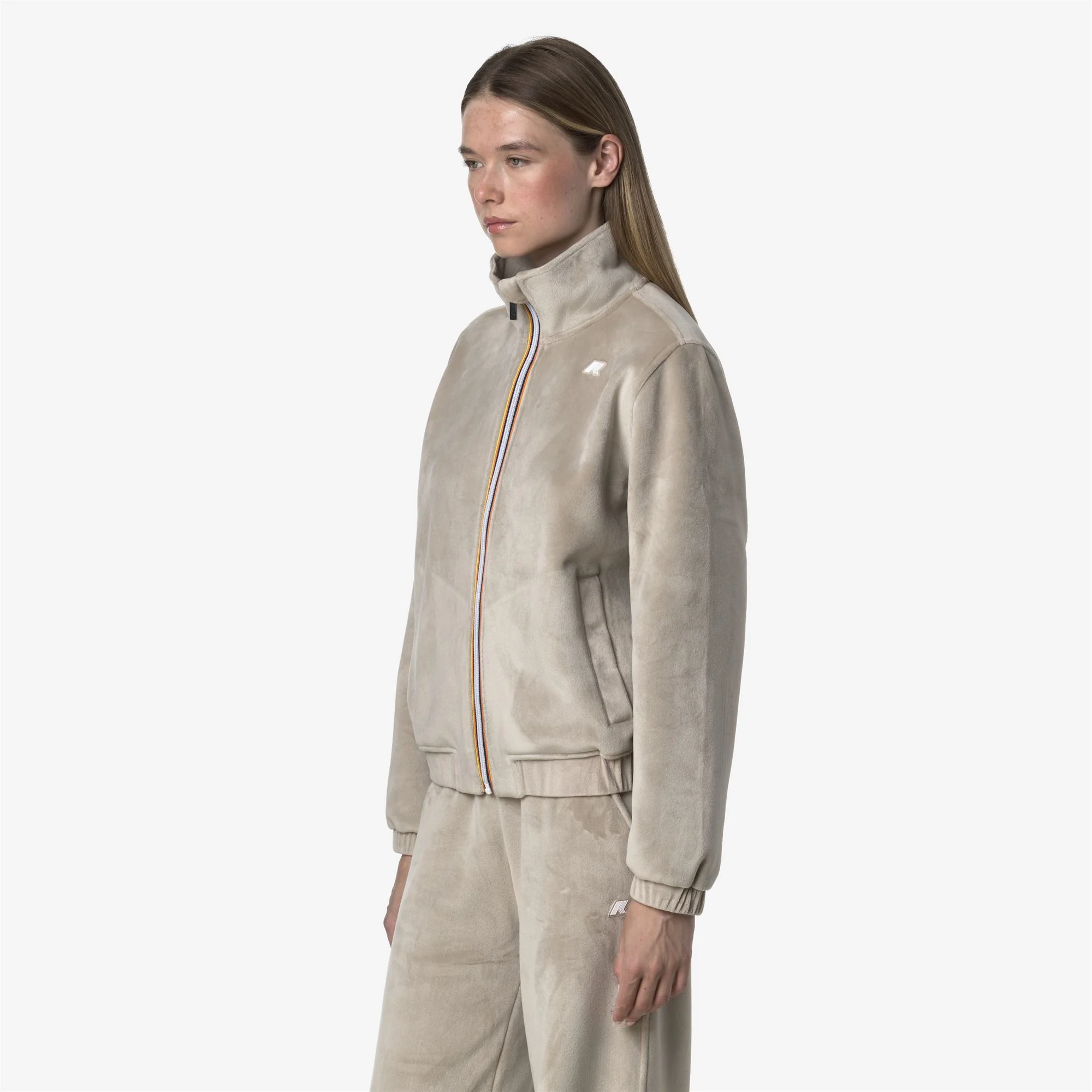 VIVIETTE VELOUR POLAR - Fleece - Jacket - Woman - BEIGE CASHMERE-BEIGE CASHMERE - Image 4