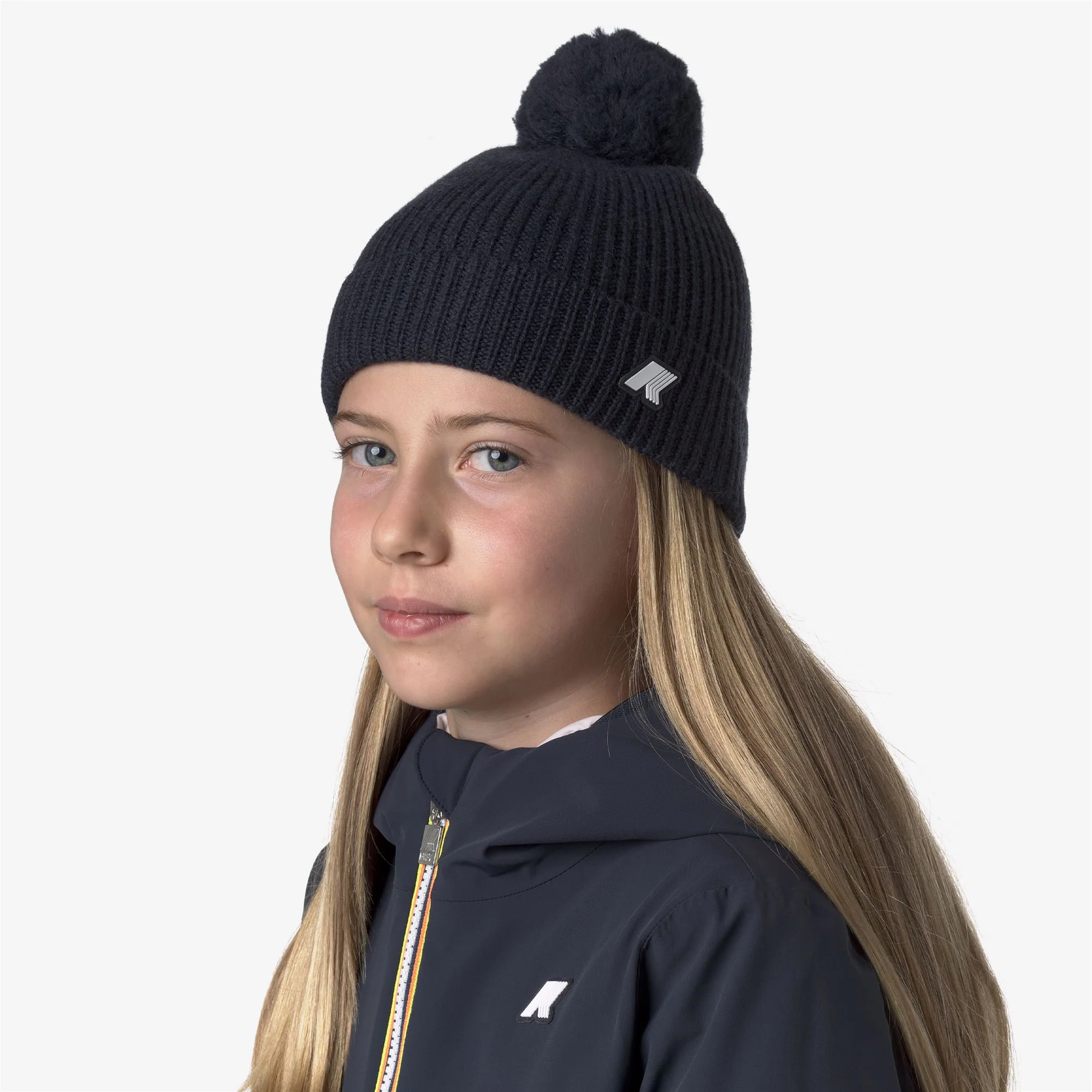 P. VINCIENNE CARDIGAN STITCH - Headwear - Hat - Girl - BLUE DEPTH MELANGE - Image 2