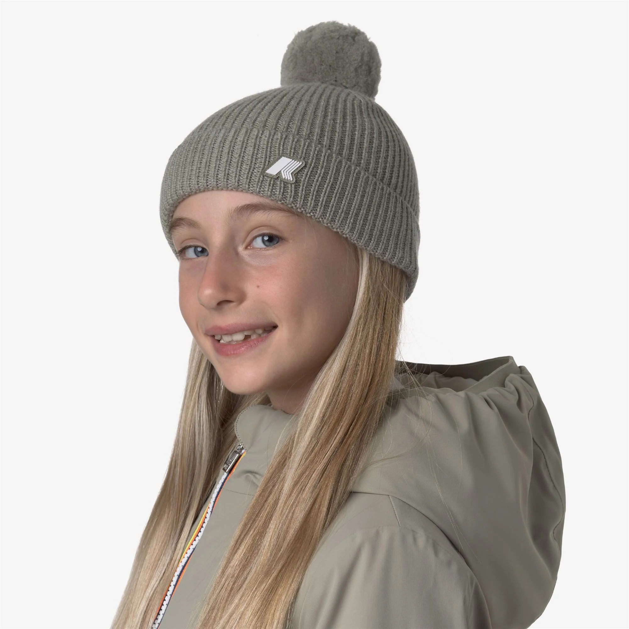 P. VINCIENNE CARDIGAN STITCH - Headwear - Hat - Girl - GREEN OAK MELANGE - Image 2