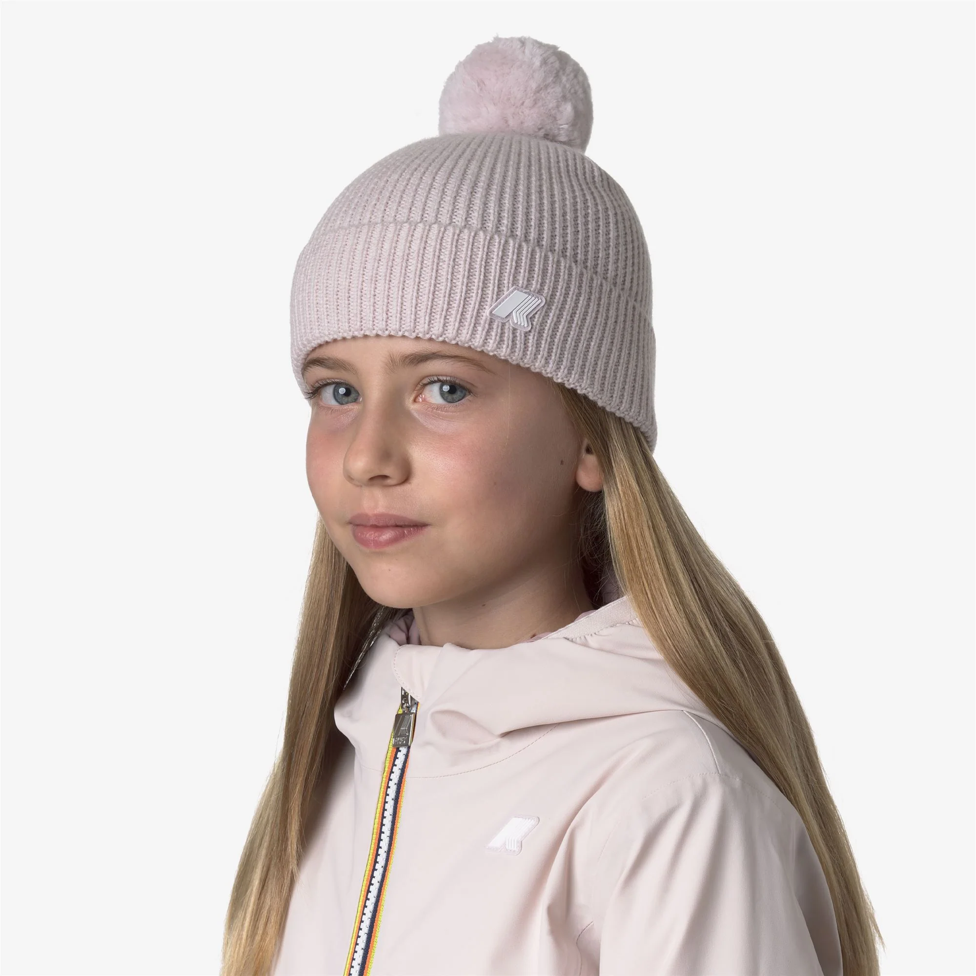 P. VINCIENNE CARDIGAN STITCH - Headwear - Hat - Girl - ROSE HUSHED MELANGE - Image 3