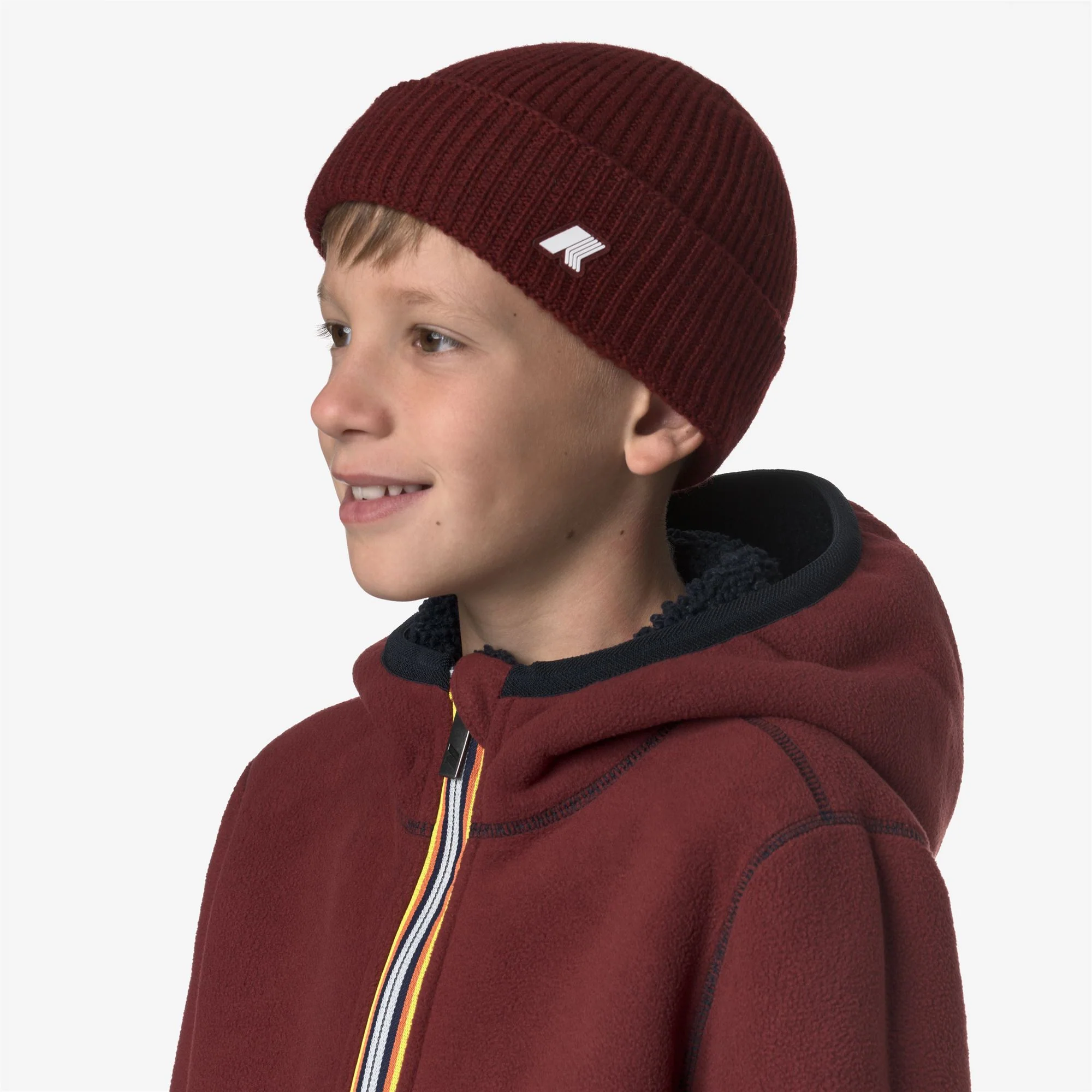 P. BRICE CARDIGAN STITCH - Headwear - Hat - Kid unisex - RED SYRAH MELANGE - Image 2