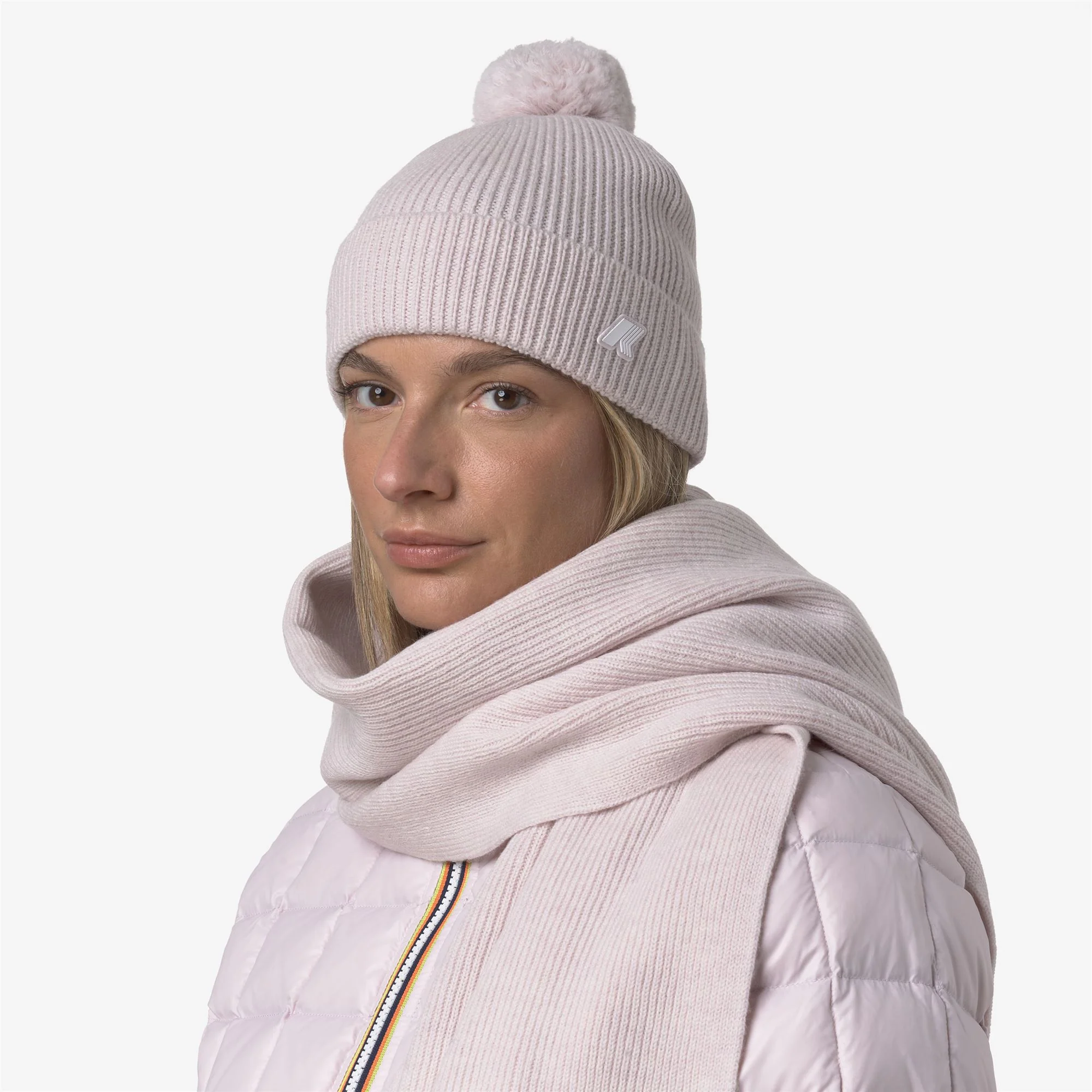 VINCIENNE CARDIGAN STITCH WOOL - Headwear - Hat - Unisex - ROSE HUSHED MELANGE - Image 2
