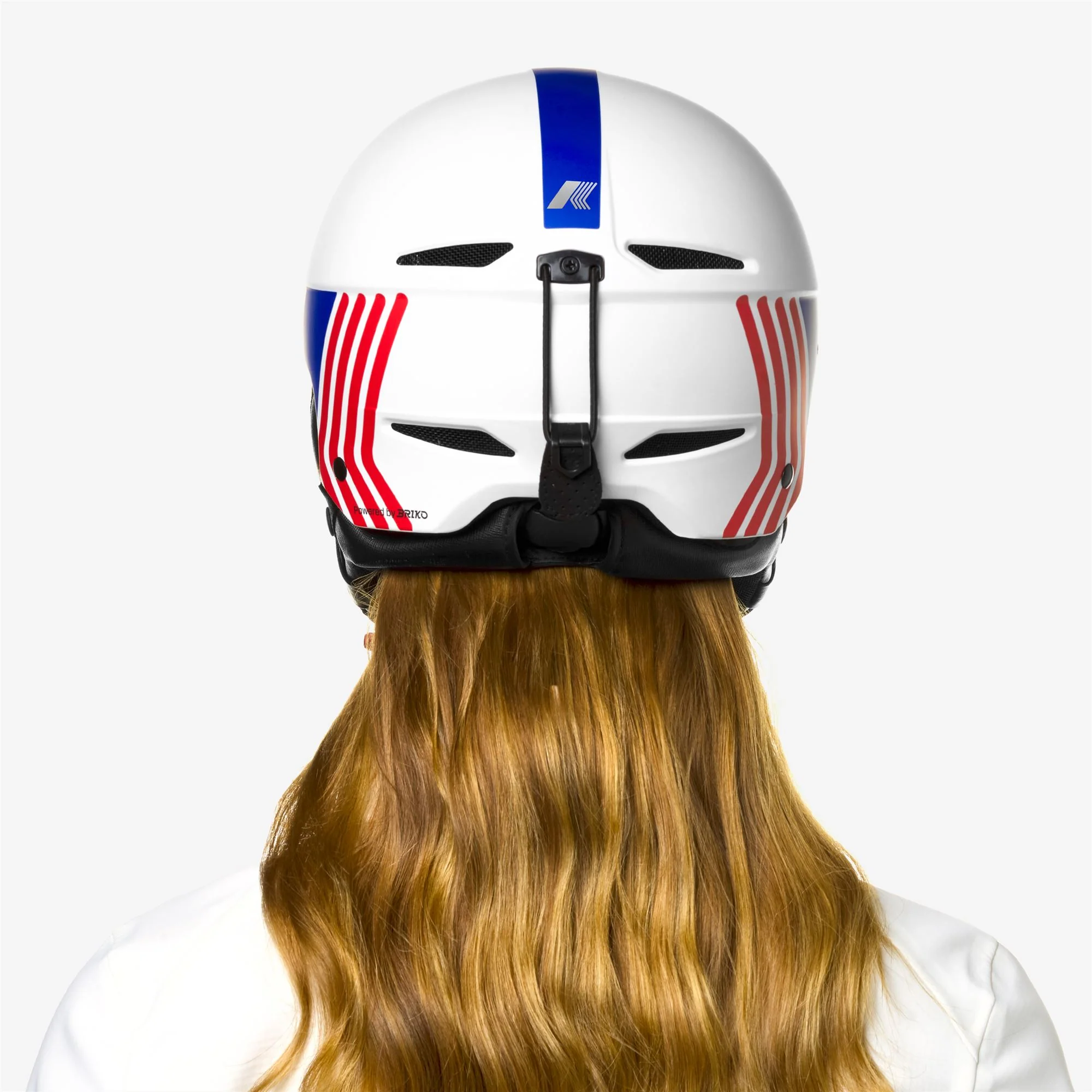 FAITO K-Way - Helmets - Helmet - Unisex - WHITE-BLUE LOGO-RED LOGO - Image 3