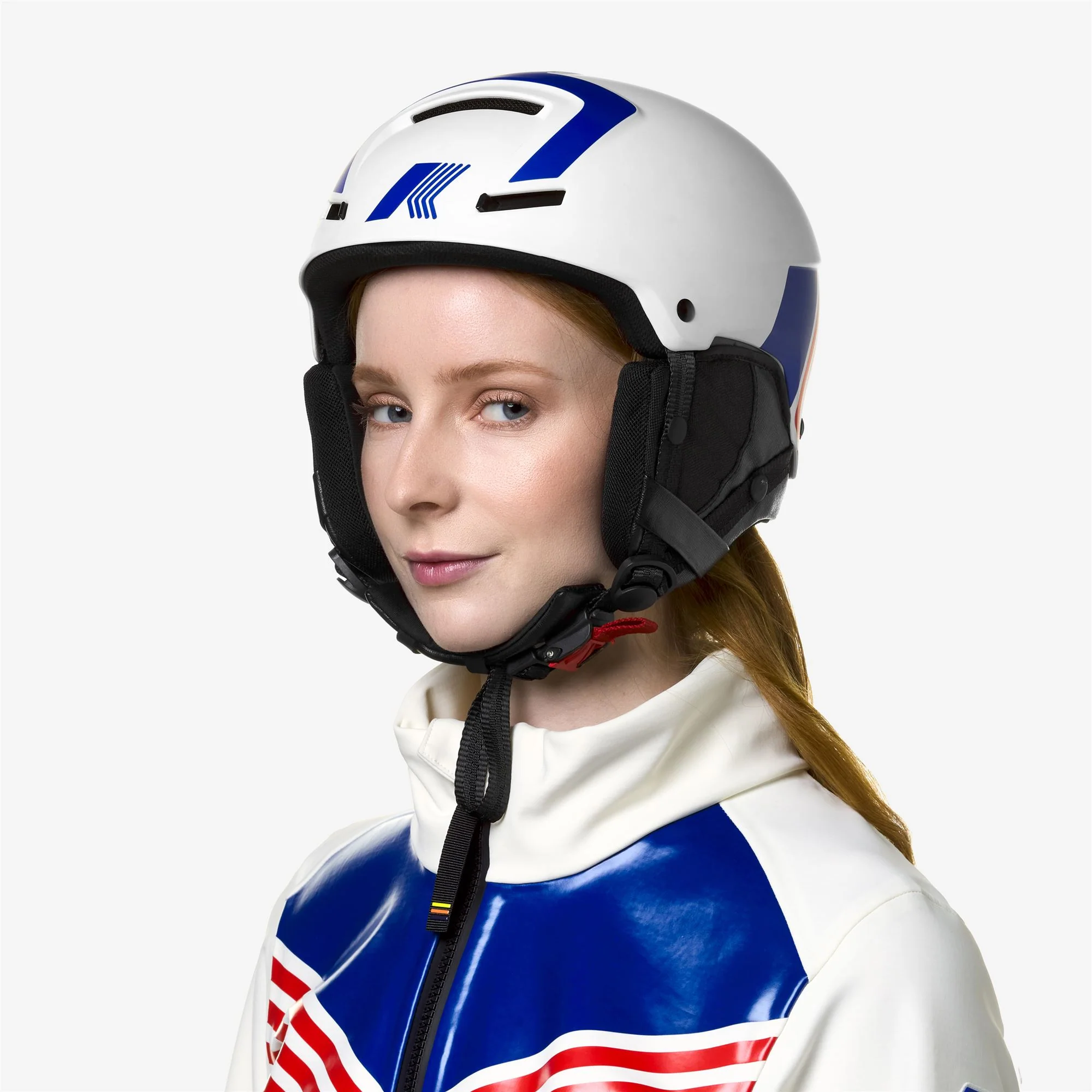 FAITO K-Way - Helmets - Helmet - Unisex - WHITE-BLUE LOGO-RED LOGO - Image 7