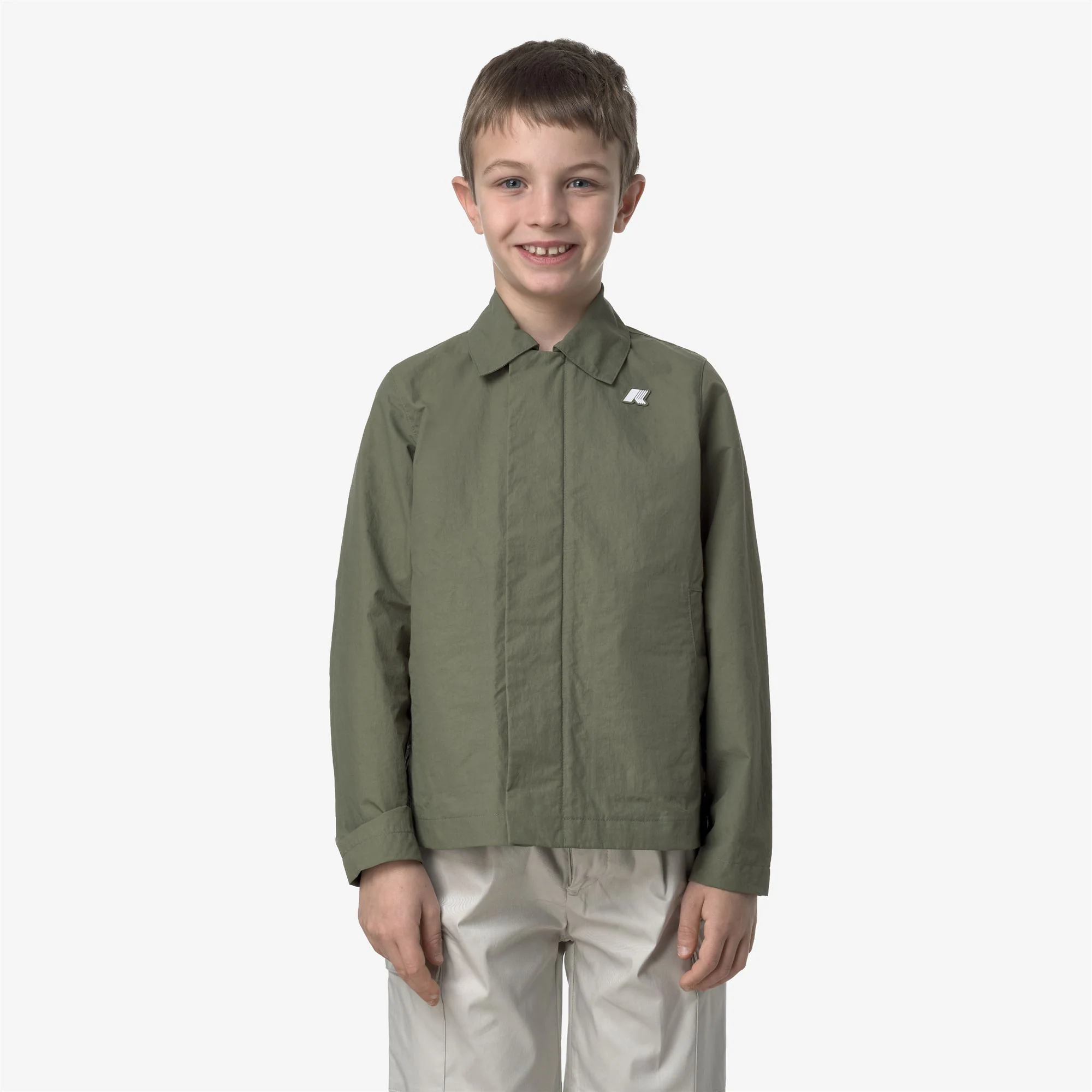 P. BROEN COTTON NYLON - Jackets - Mid - Boy - GREEN LICHEN - Image 3