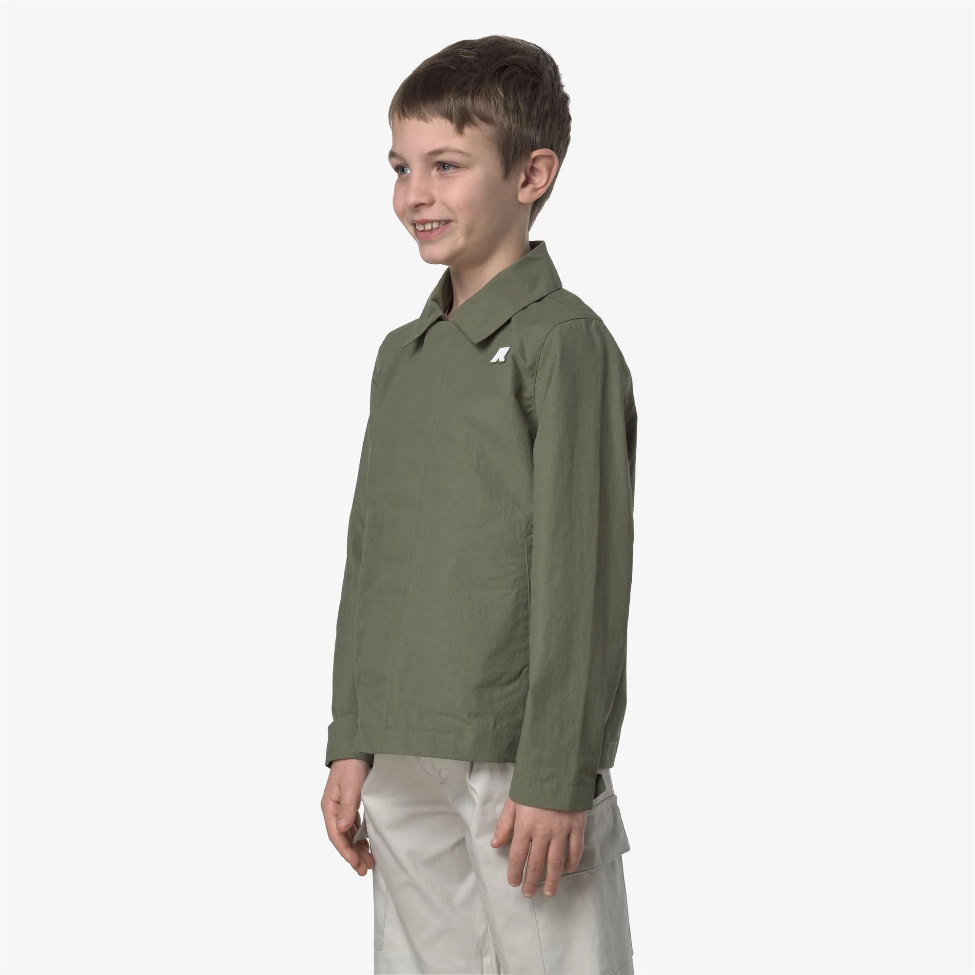 P. BROEN COTTON NYLON - Jackets - Mid - Boy - GREEN LICHEN - Image 4