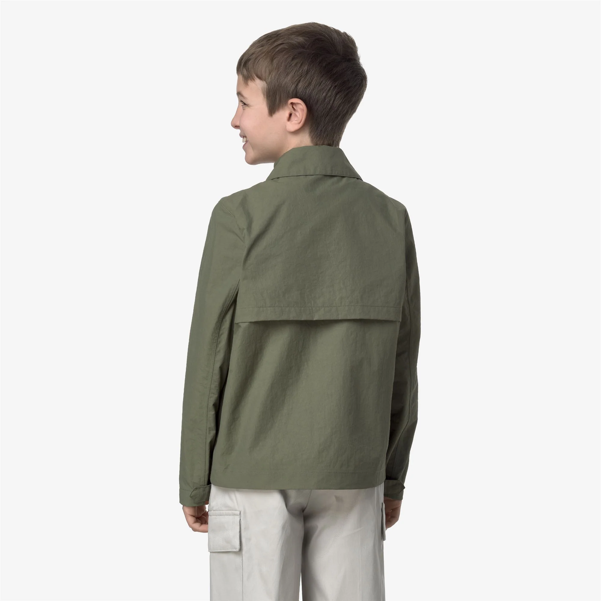 P. BROEN COTTON NYLON - Jackets - Mid - Boy - GREEN LICHEN - Image 5