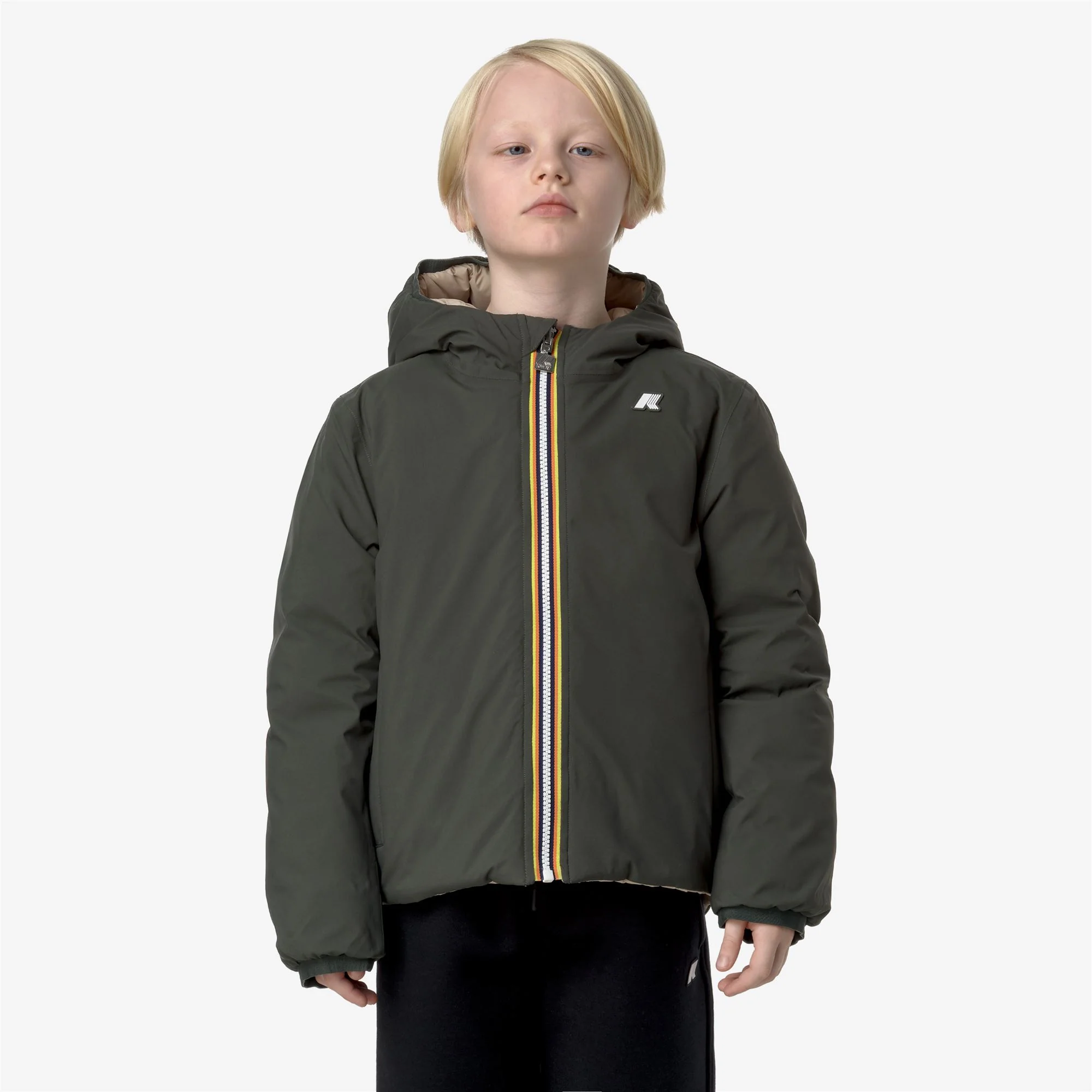 P. JACK ST THERMO REVERSIBLE - Jackets - Short - Boy - GREEN B-BEIGE G - Image 4