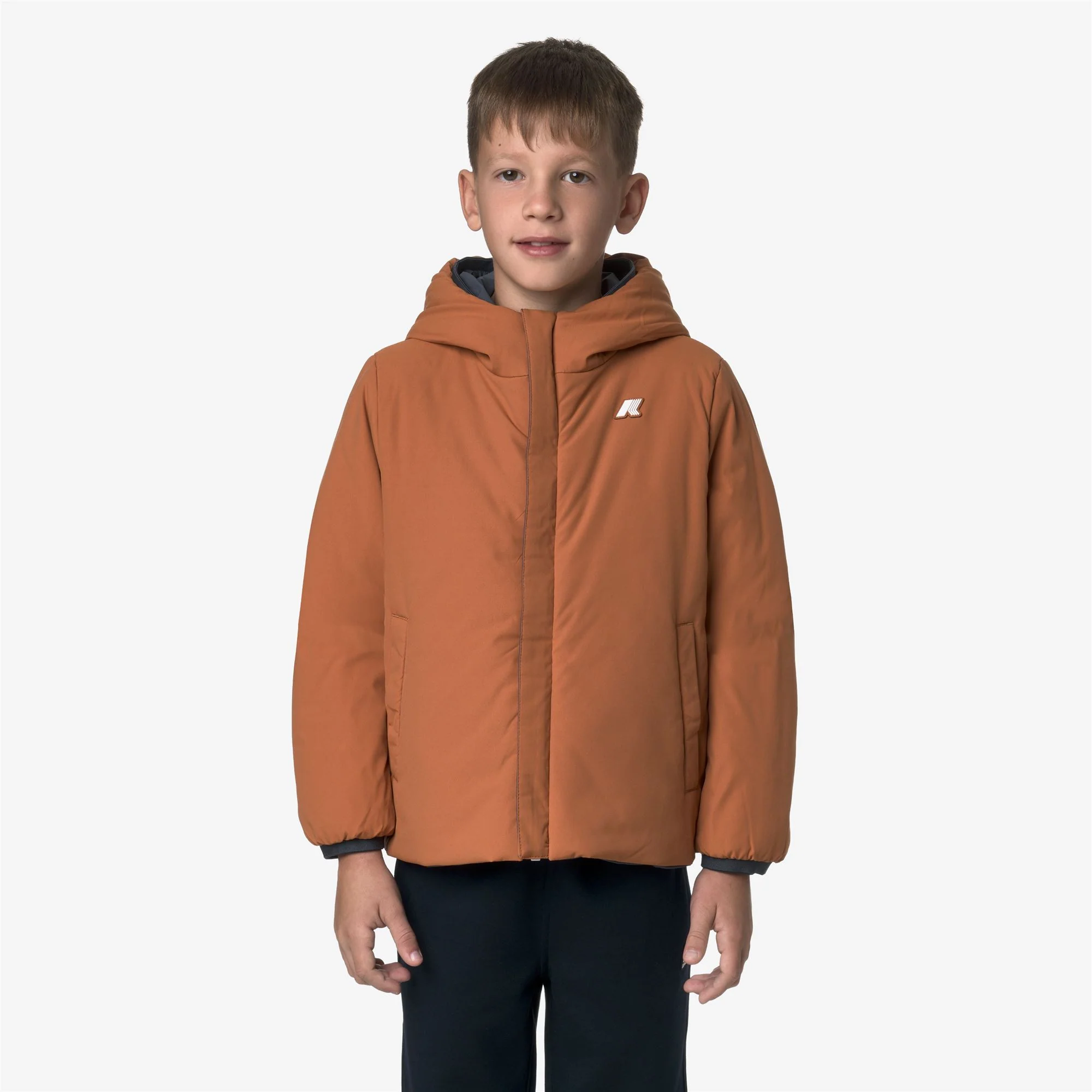 P. JACK ST WARM REVERSIBLE - Jackets - Short - Boy - BLUE AIRFORCE-ORANGE ADOBE - Image 3