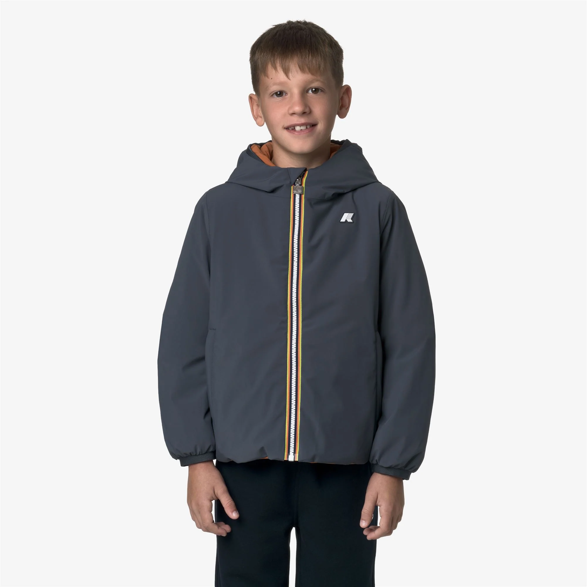 P. JACK ST WARM REVERSIBLE - Jackets - Short - Boy - BLUE AIRFORCE-ORANGE ADOBE - Image 4