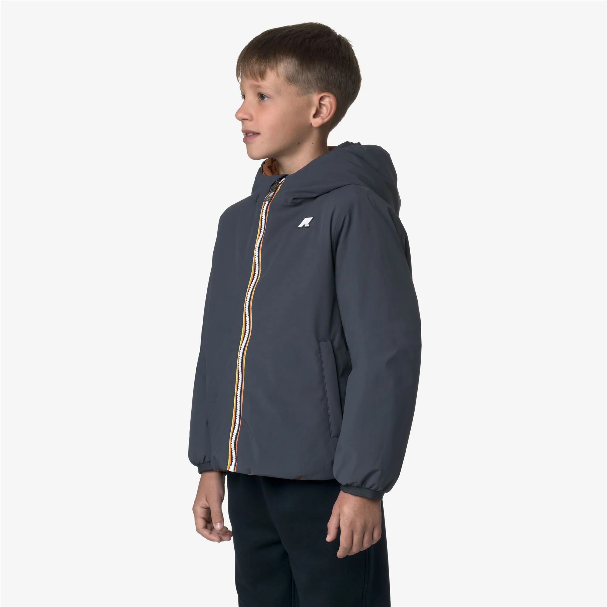 P. JACK ST WARM REVERSIBLE - Jackets - Short - Boy - BLUE AIRFORCE-ORANGE ADOBE - Image 5