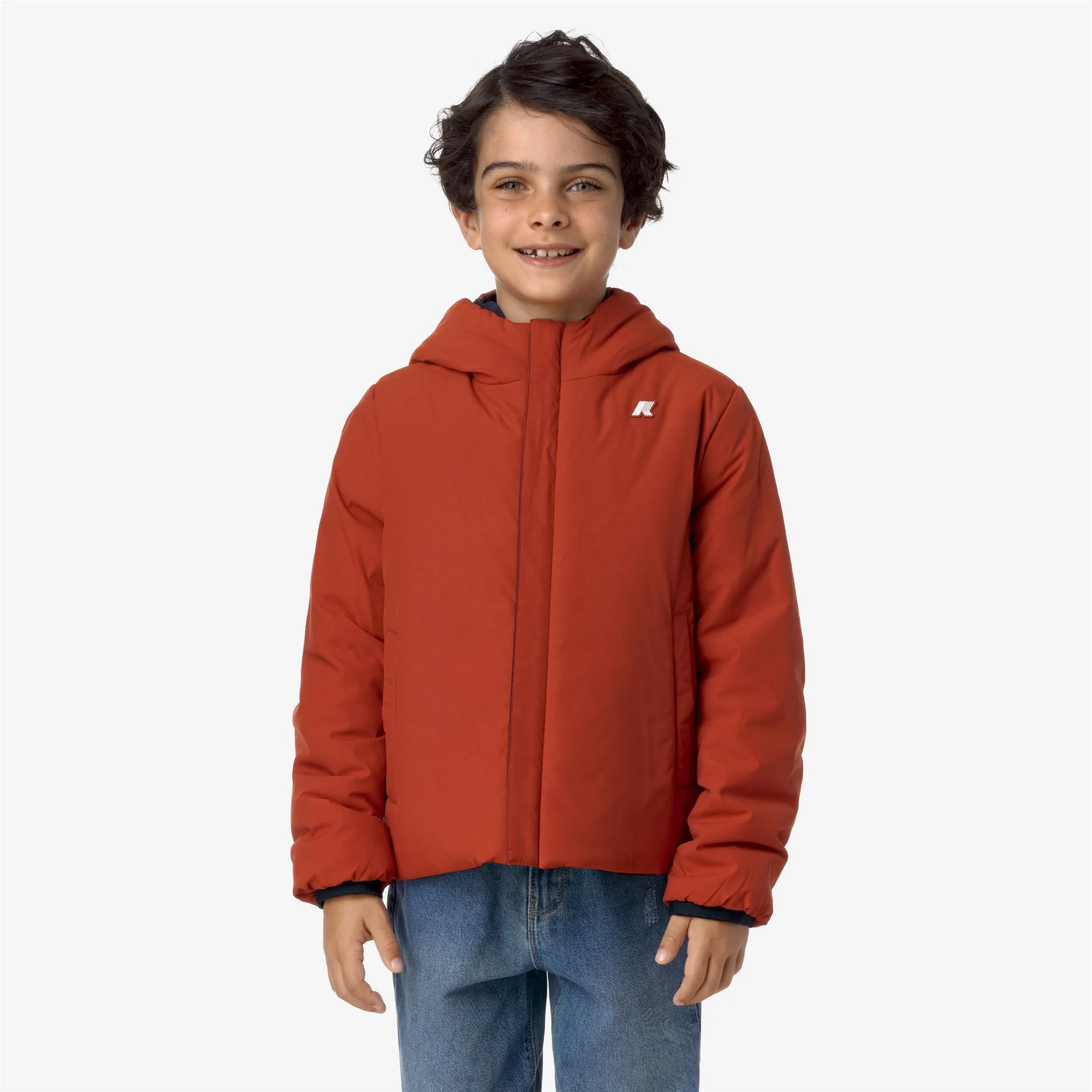 P. JACK ST WARM REVERSIBLE - Jackets - Short - Boy - BLUE DEPTH-RED POMPEIAN - Image 3