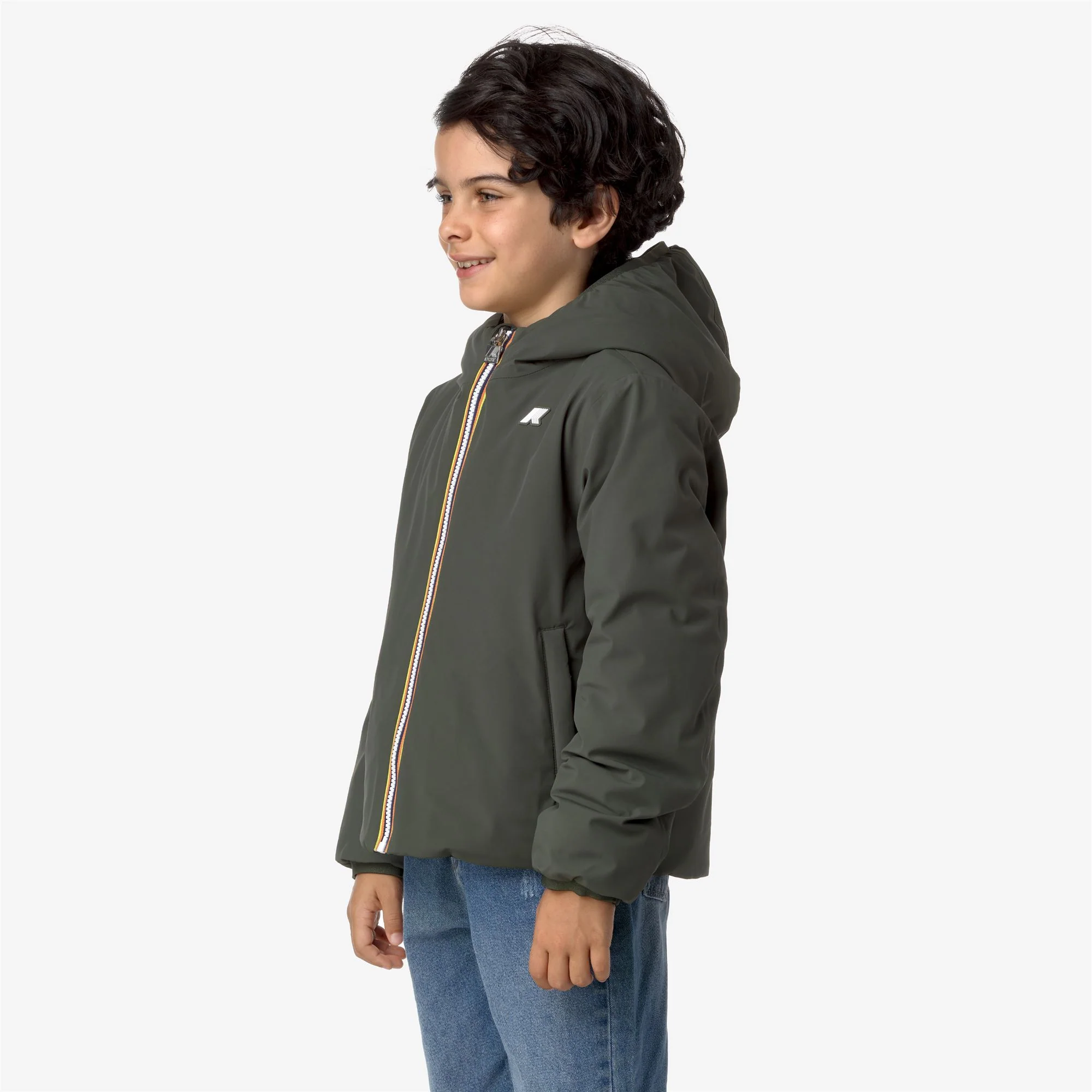 P. JACK ST WARM REVERSIBLE - Jackets - Short - Boy - GREEN BLACKISH-BLACK PURE - Image 5