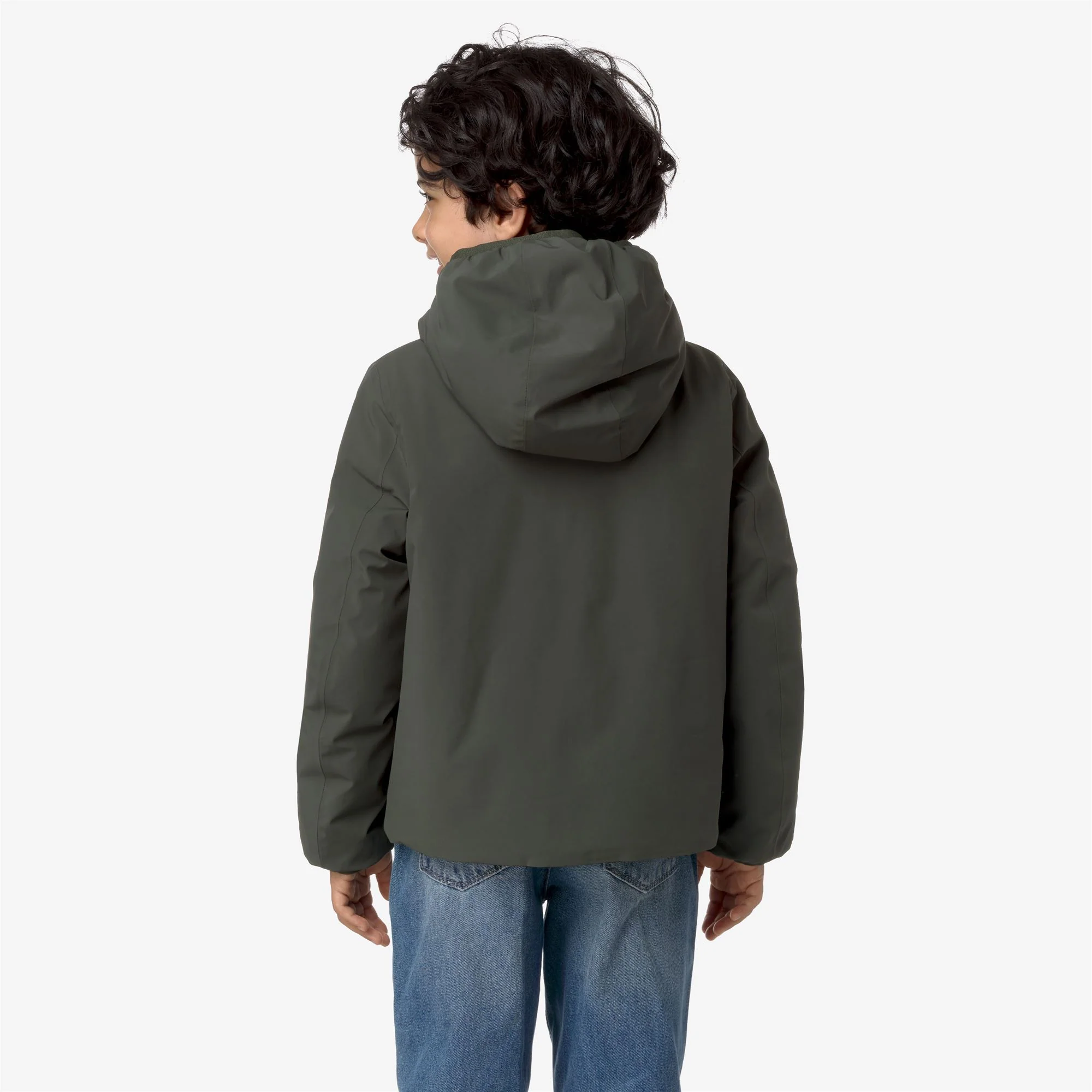 P. JACK ST WARM REVERSIBLE - Jackets - Short - Boy - GREEN BLACKISH-BLACK PURE - Image 6