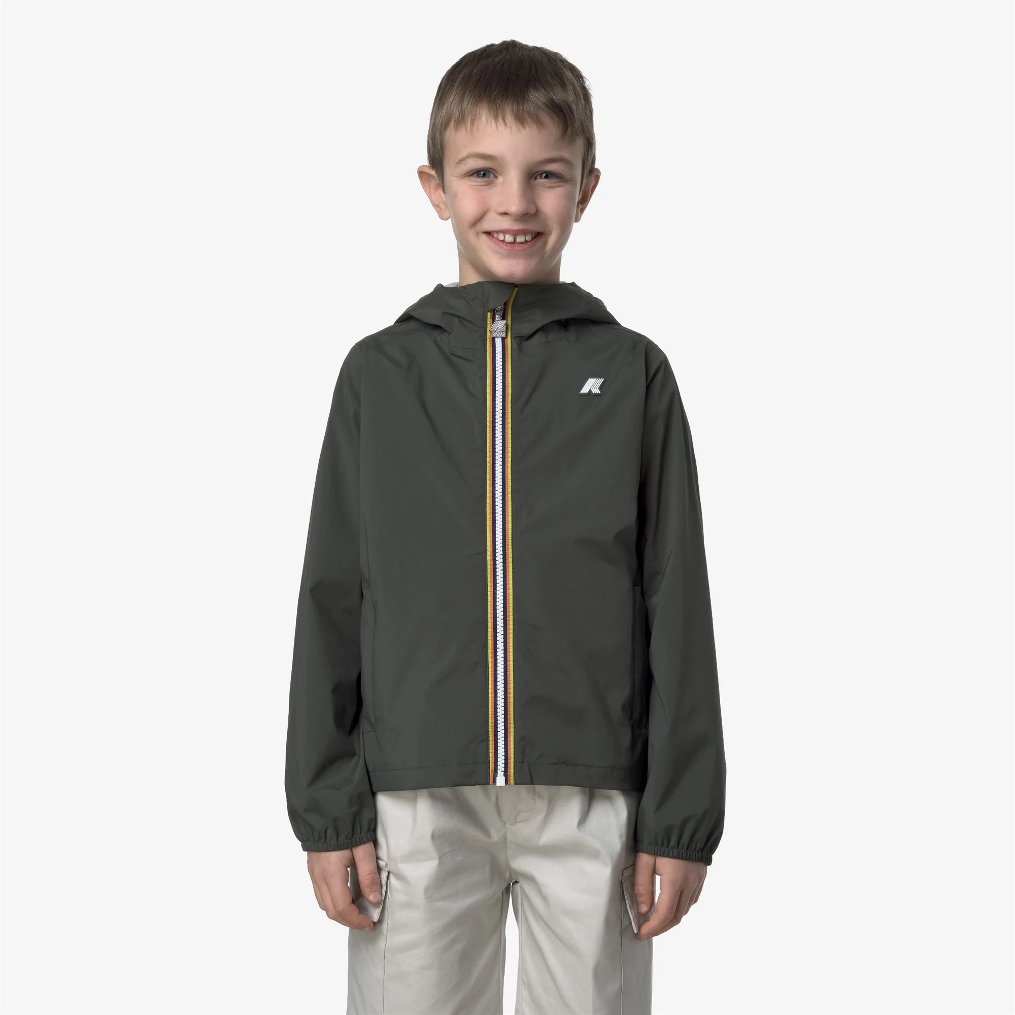 P. JACK STRETCH NYLON JERSEY - Jackets - Short - Boy - GREEN BLACKISH - Image 3