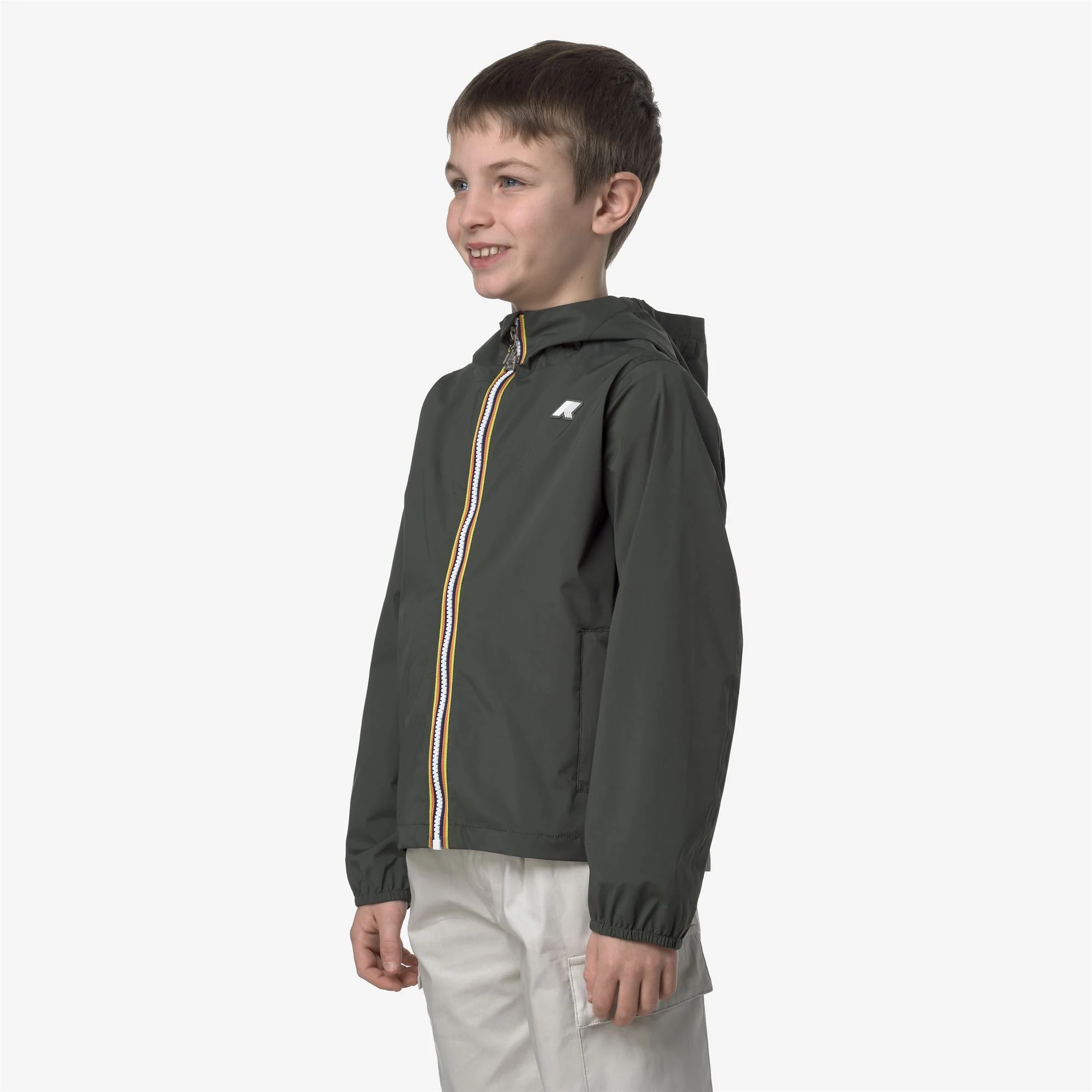 P. JACK STRETCH NYLON JERSEY - Jackets - Short - Boy - GREEN BLACKISH - Image 4