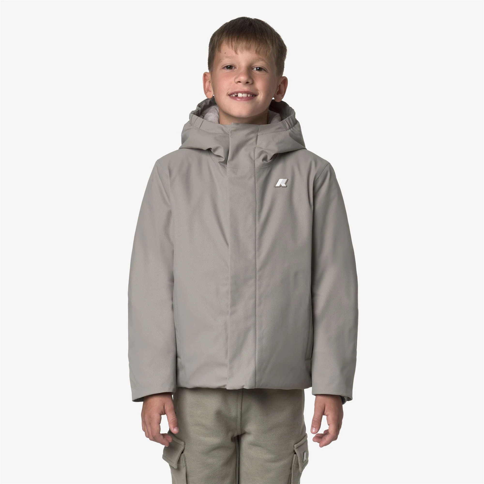 P. JACKO TWILL MARMOTTA - Jackets - Short - Boy - GREEN OAK-GREY GOAT - Image 3
