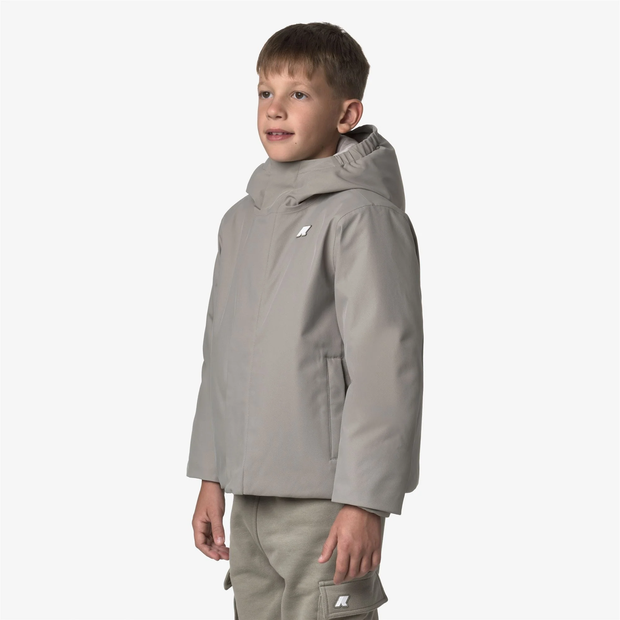 P. JACKO TWILL MARMOTTA - Jackets - Short - Boy - GREEN OAK-GREY GOAT - Image 4