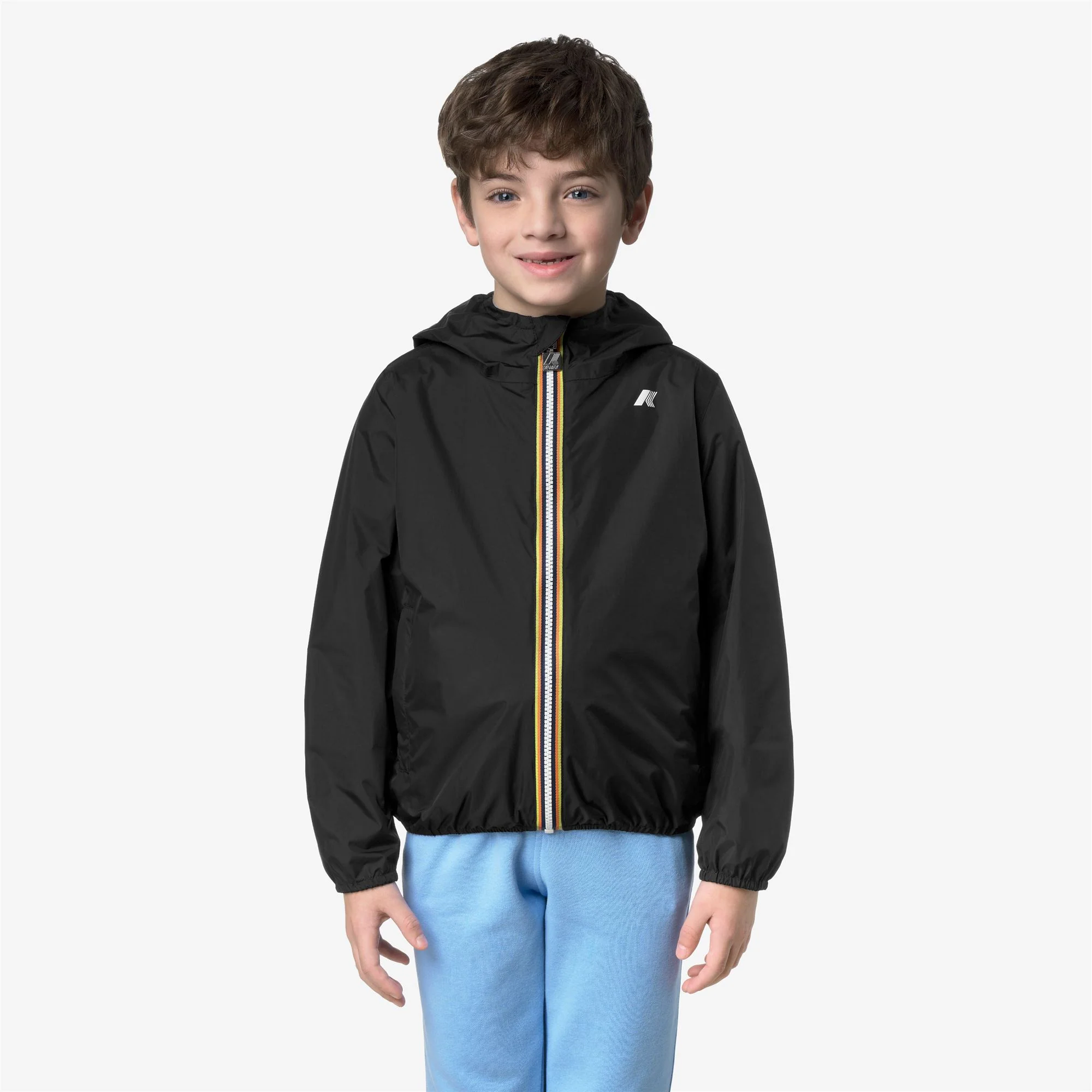 P. JAKE PLUS.2 REVERSIBLE - Jackets - Short - Boy - BLACK PURE-BLUE CIELO - Image 3