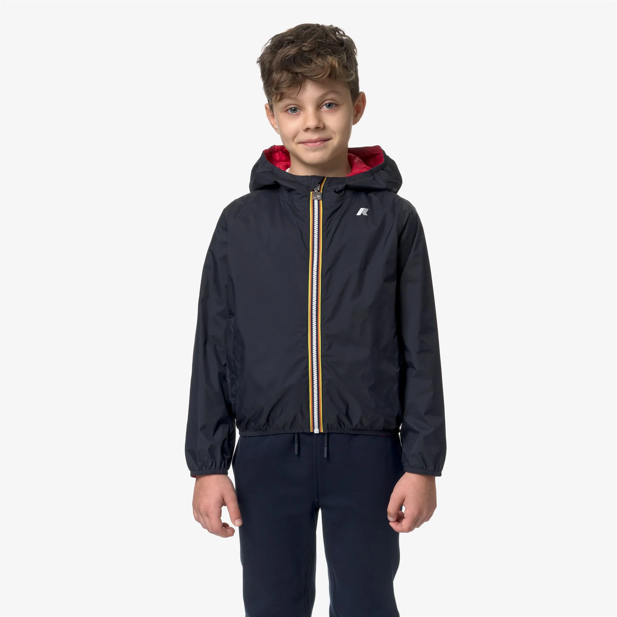 P. JAKE PLUS.2 REVERSIBLE - Jackets - Short - Boy - BLUE DEPTH-RED - Image 4