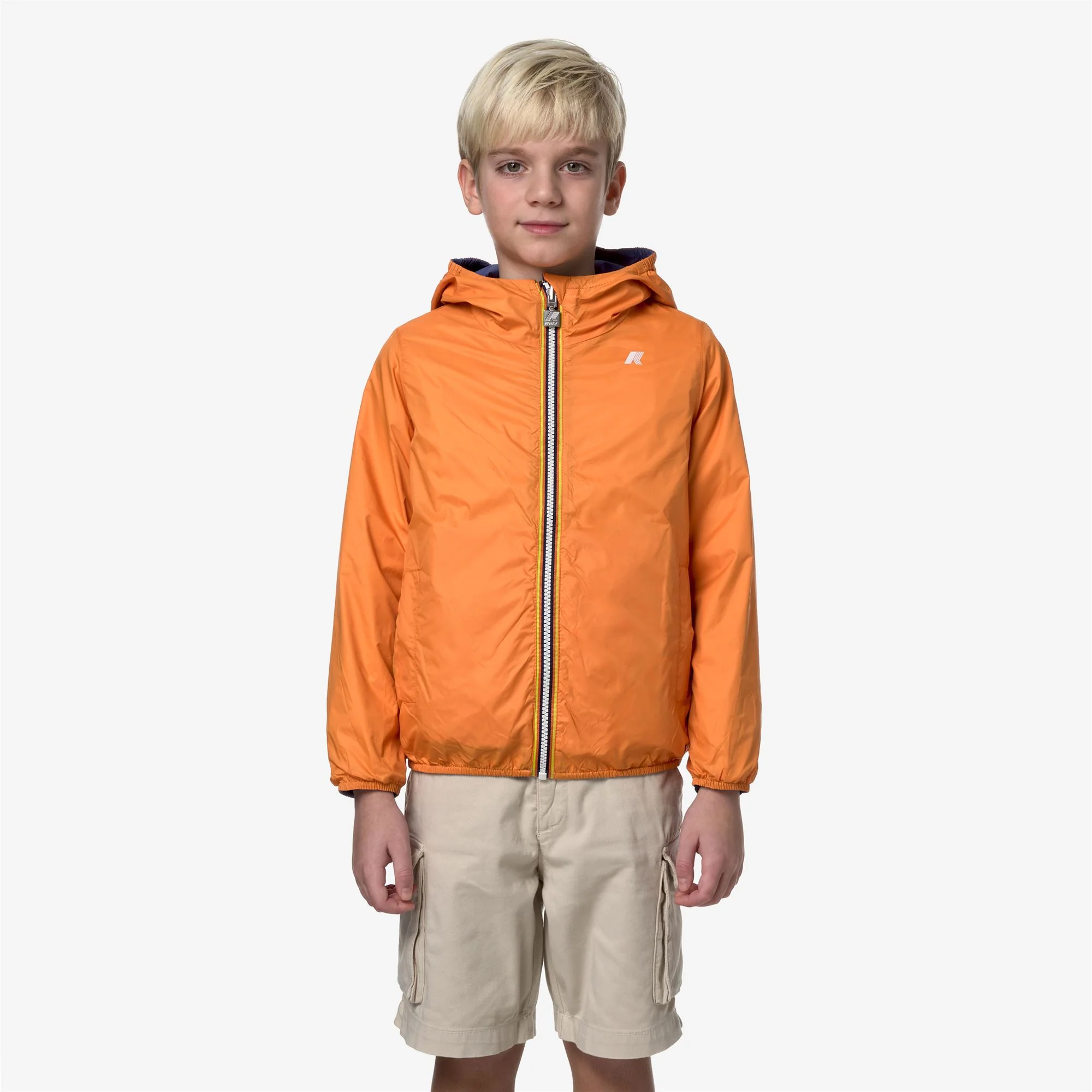 P. JAKE PLUS.2 REVERSIBLE - Jackets - Short - Boy - BLUE FIORD-ORANGE MD - Image 3