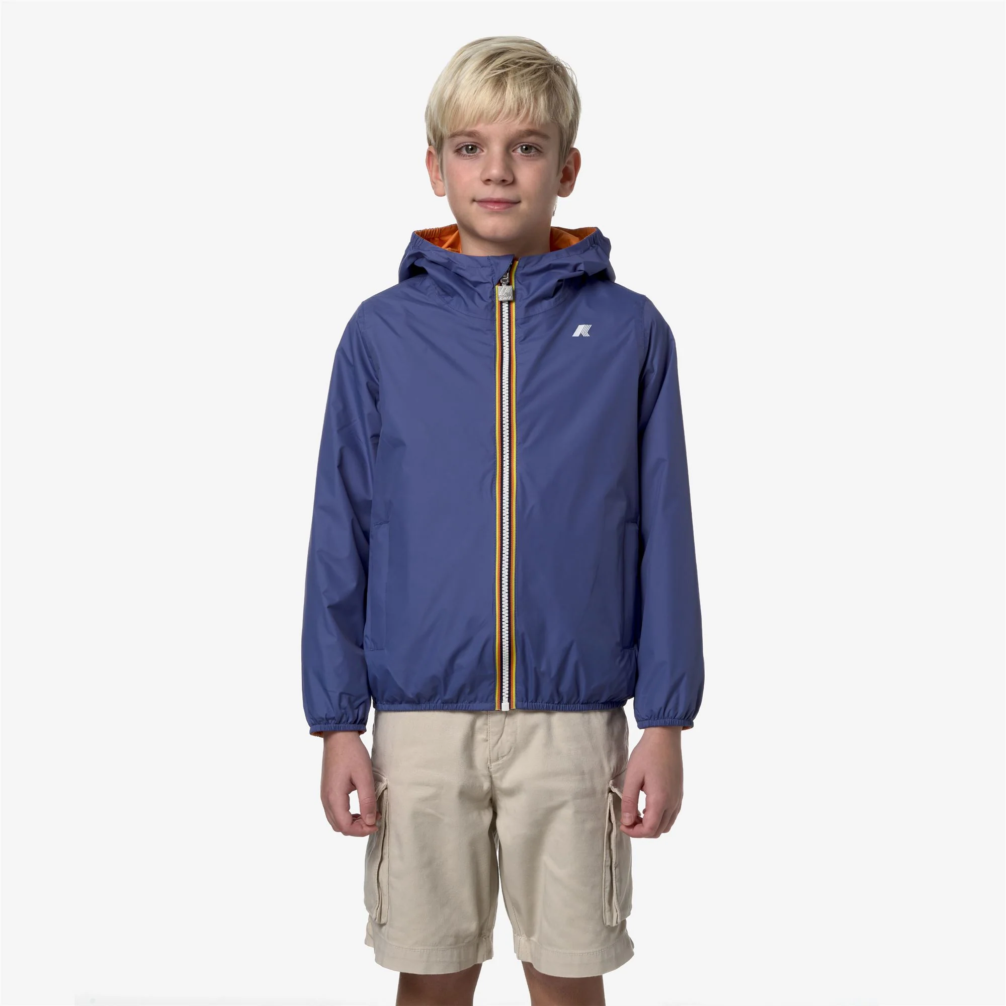 P. JAKE PLUS.2 REVERSIBLE - Jackets - Short - Boy - BLUE FIORD-ORANGE MD - Image 4