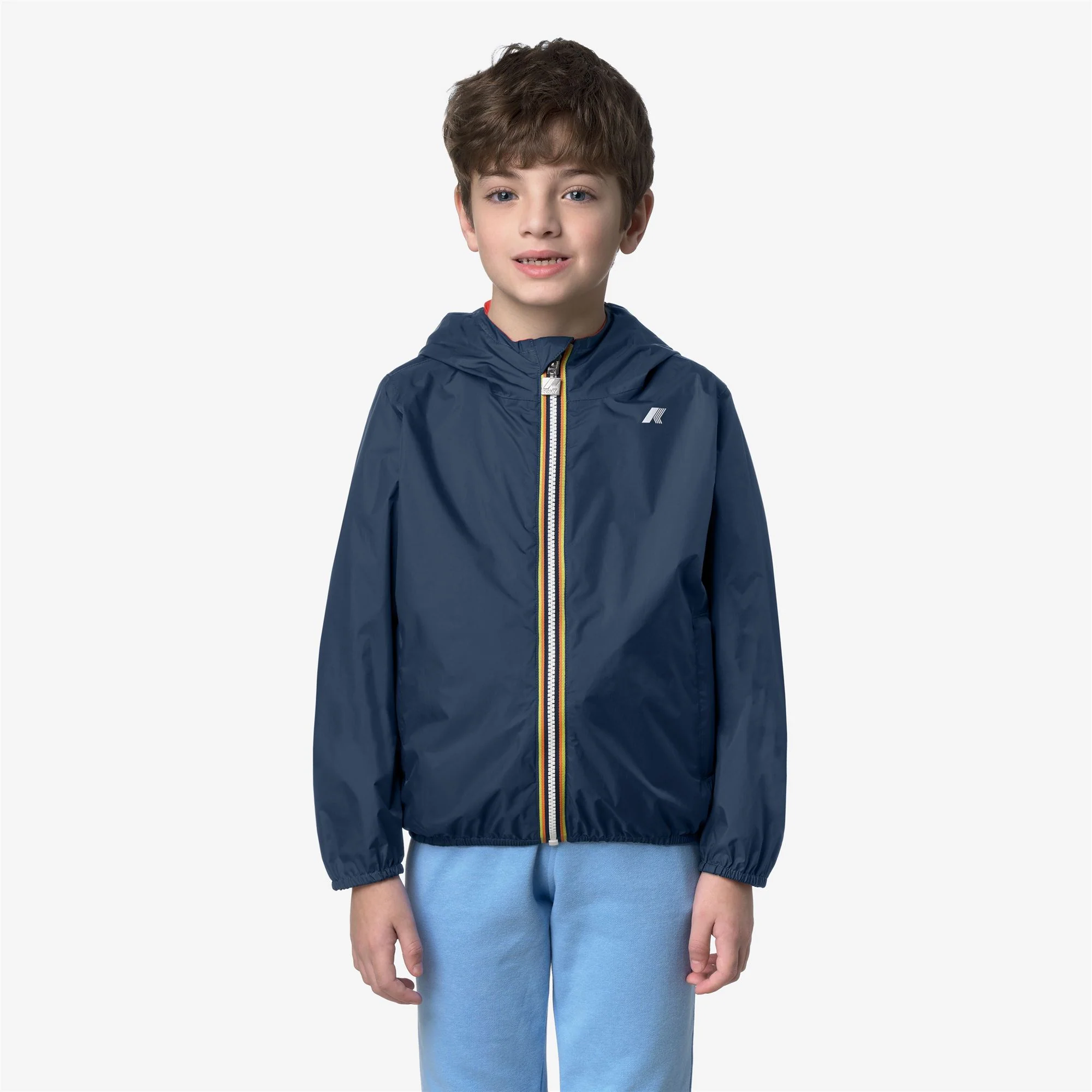 P. JAKE PLUS.2 REVERSIBLE - Jackets - Short - Boy - BLUE INSIGNIA-RED POPPY - Image 4