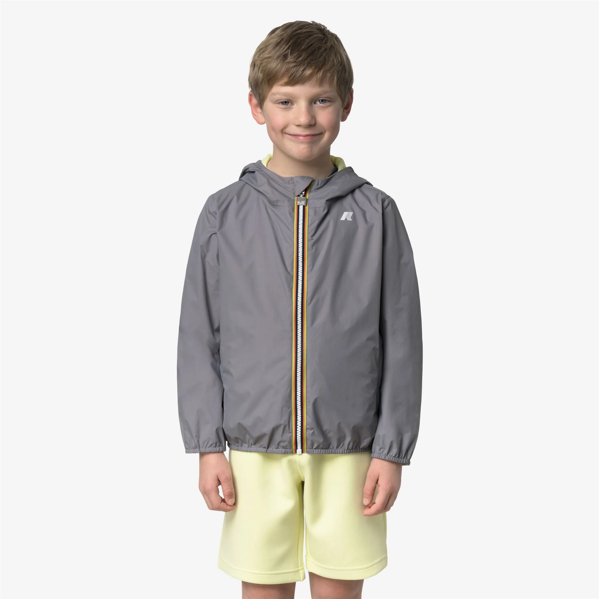 P. JAKE PLUS.2 REVERSIBLE - Jackets - Short - Boy - GREY FROST-YELLOW LIME - Image 4