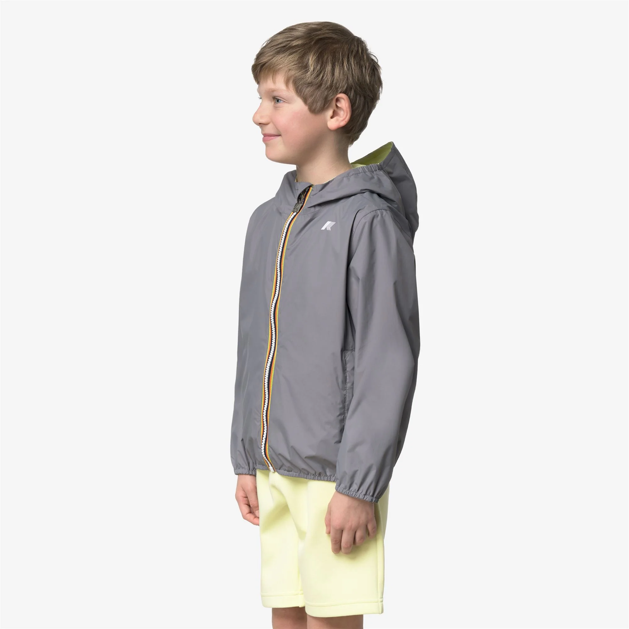 P. JAKE PLUS.2 REVERSIBLE - Jackets - Short - Boy - GREY FROST-YELLOW LIME - Image 5