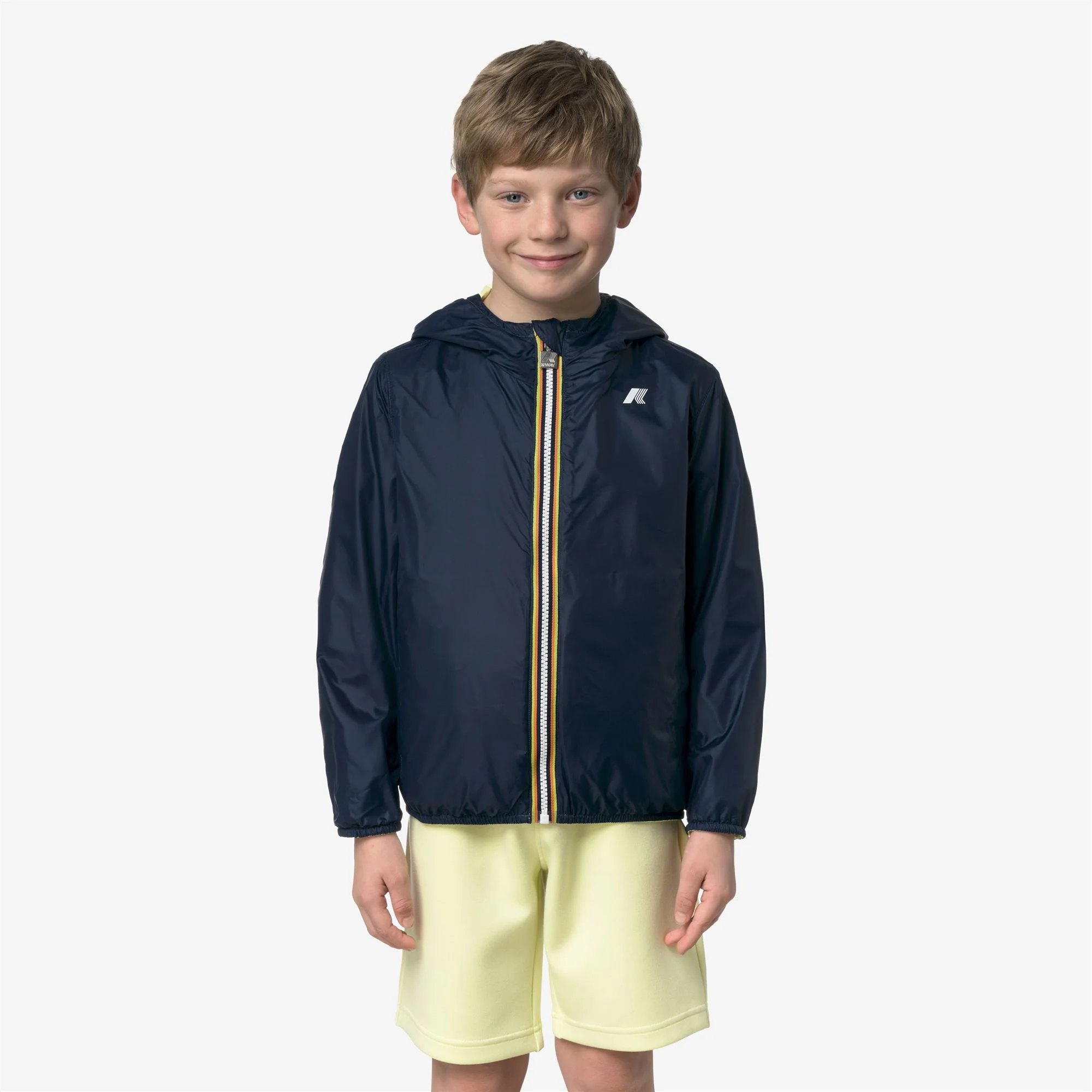 P. JAKE PLUS.2 REVERSIBLE - Jackets - Short - Boy - YELLOW LIME-BLUE INSIGNIA - Image 3