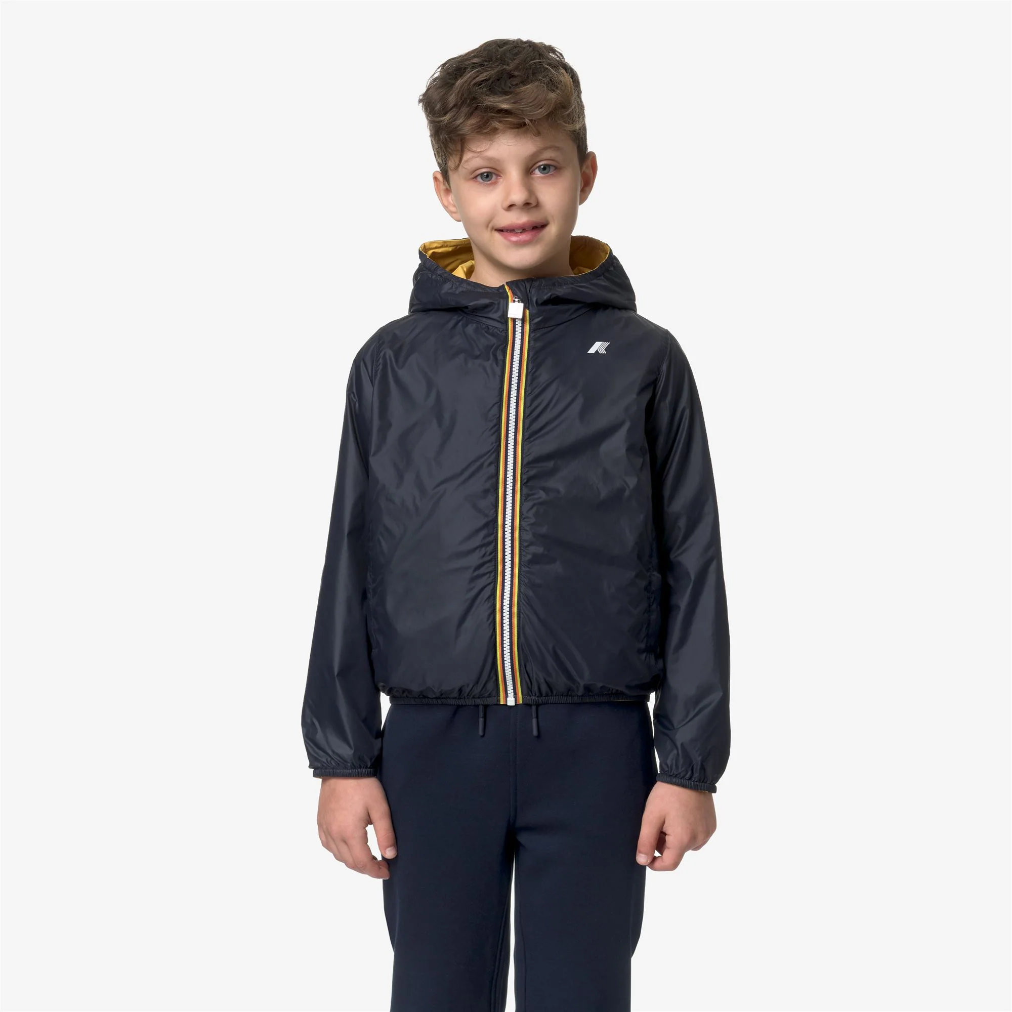 P. JAKE PLUS.2 REVERSIBLE - Jackets - Short - Boy - YELLOW MIMOSA-BLUE DEPTH - Image 3